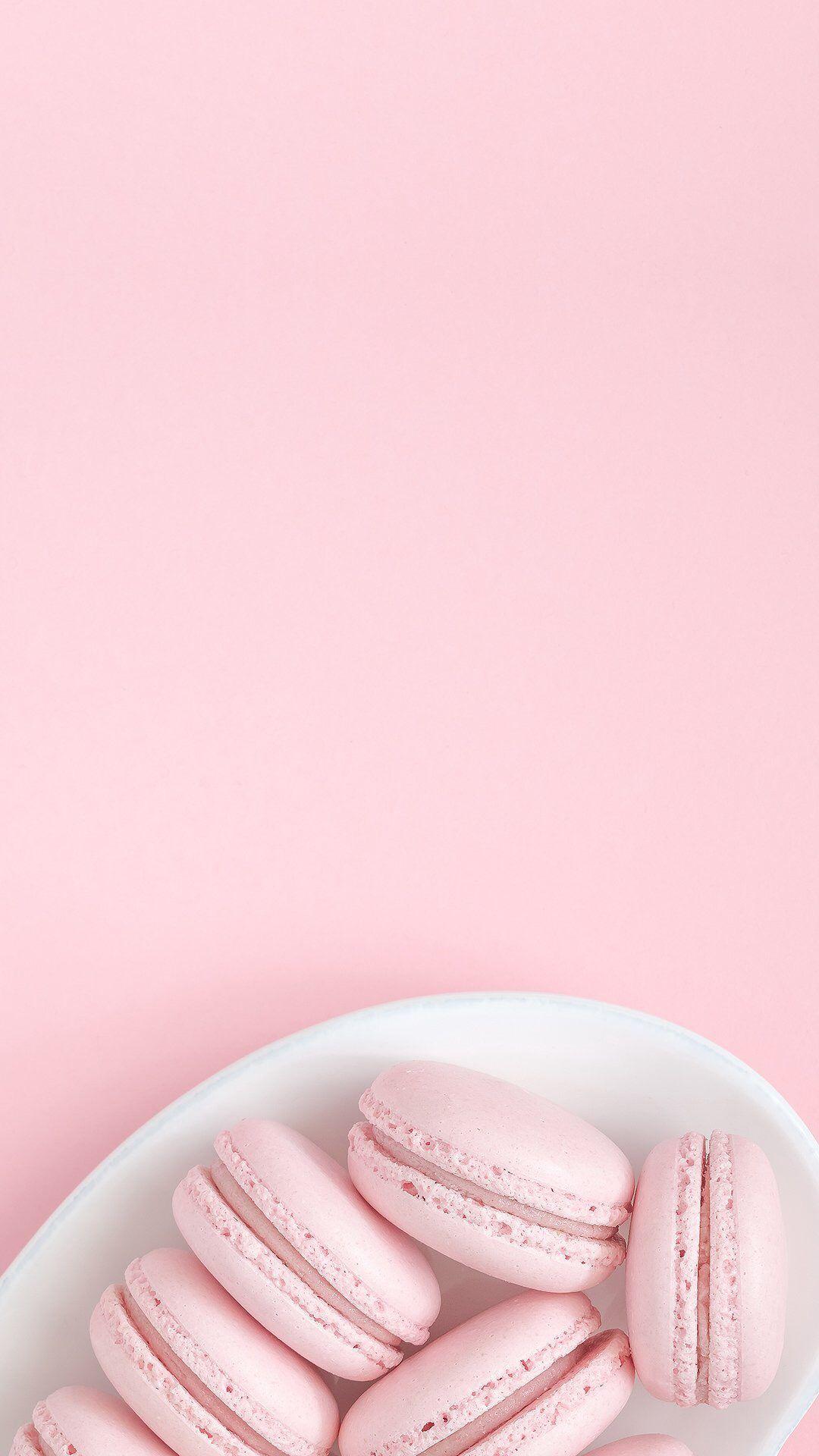 Pink macaroons. Cute pink background, Pastel pink aesthetic