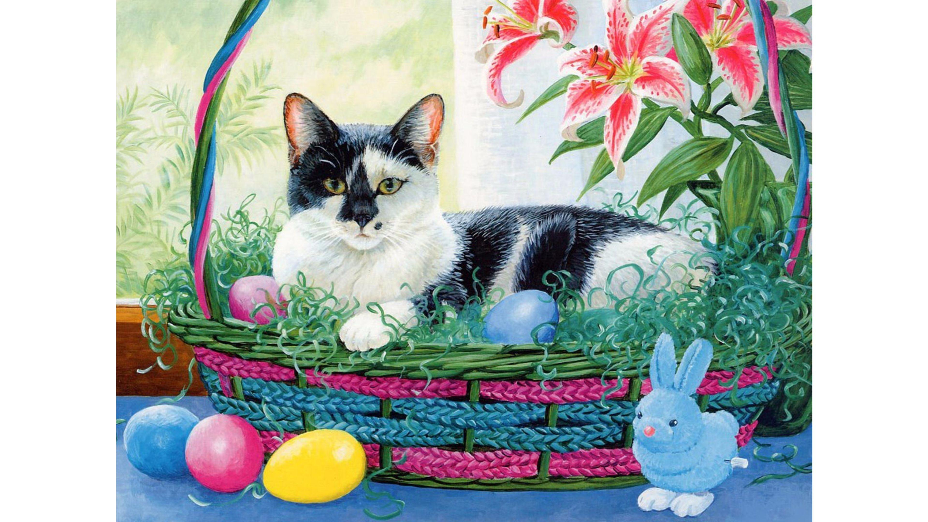 Free download 45 Happy Easter Cat Wallpaper Download at