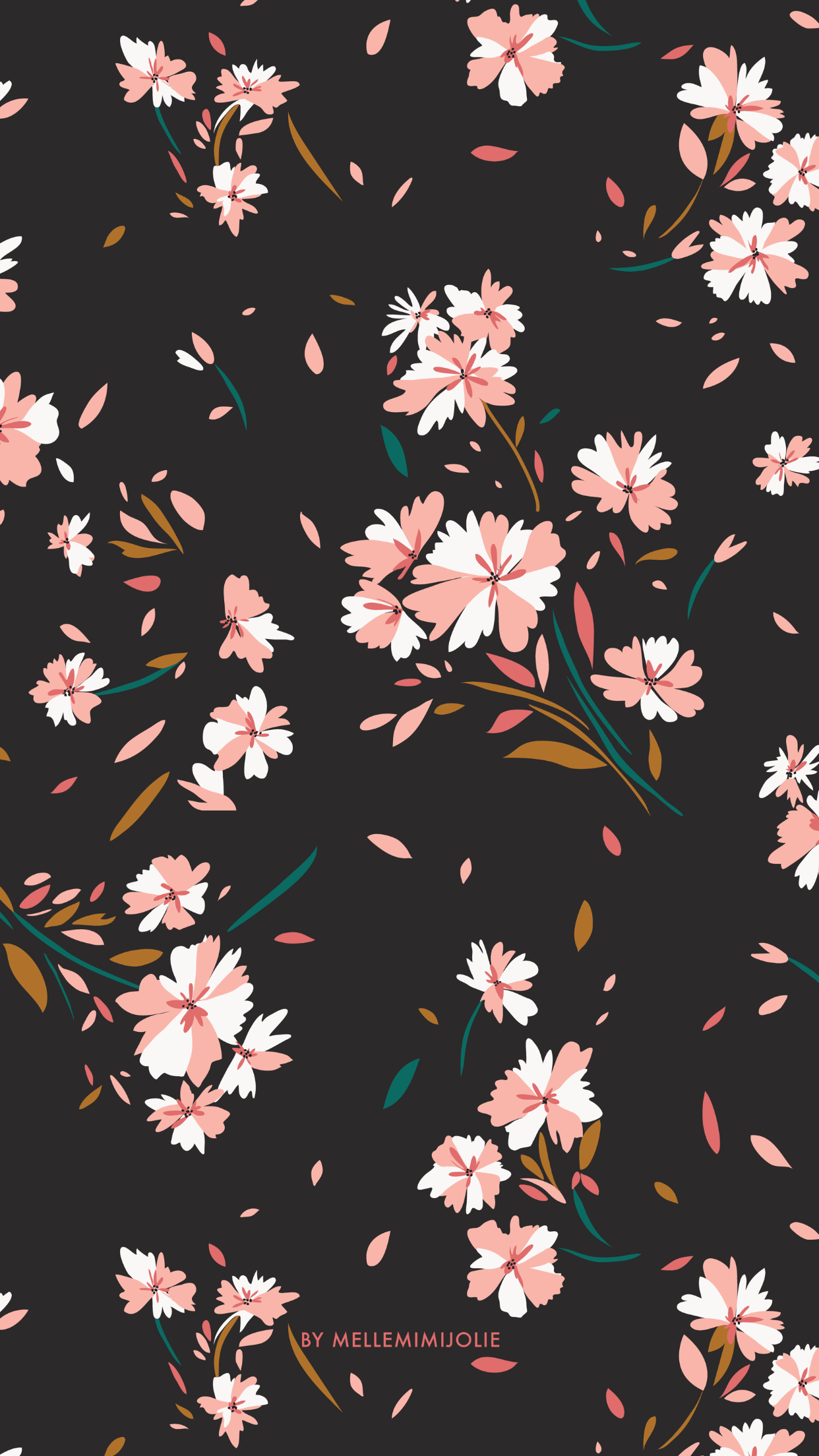 iPhone Wallpaper. Flower, Pink, Pattern, Blossom, Cherry blossom