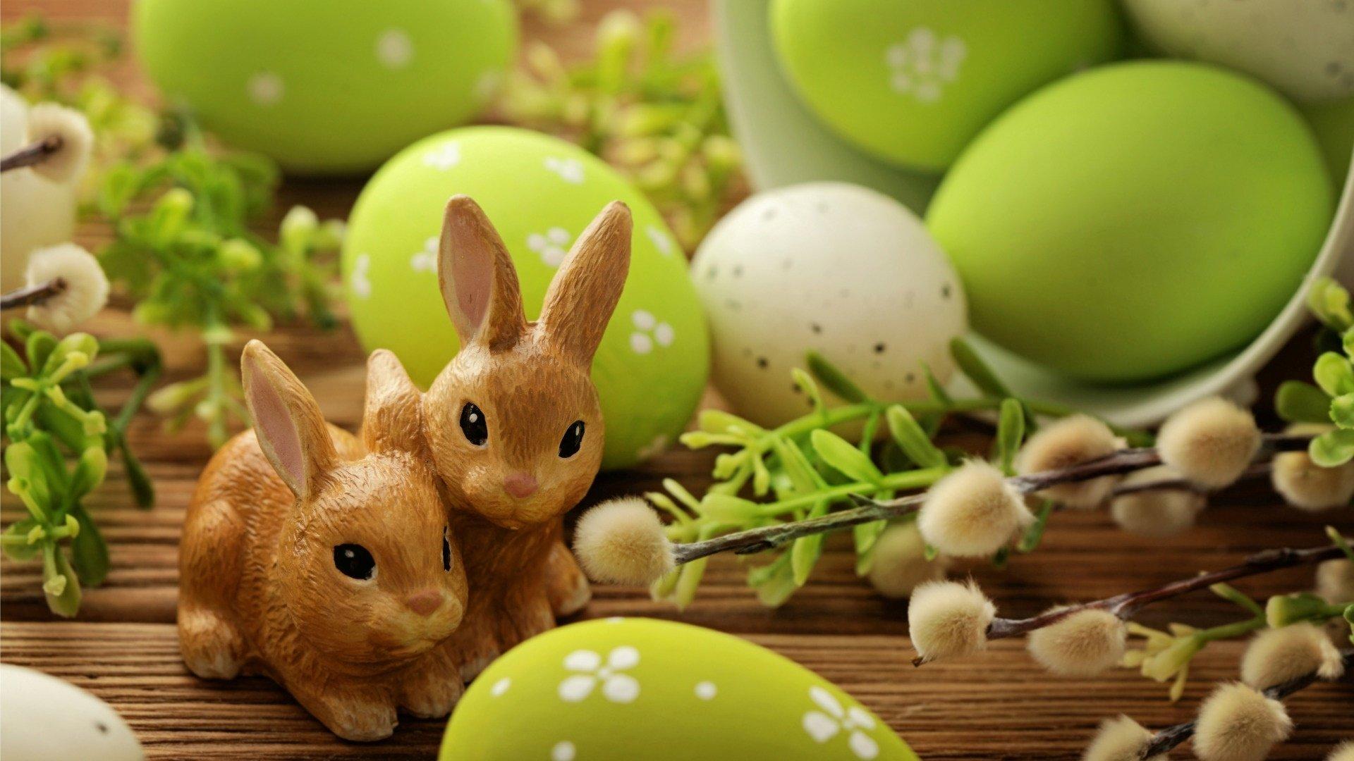 Easter Eggs and Bunnies HD Wallpaper. Background Image