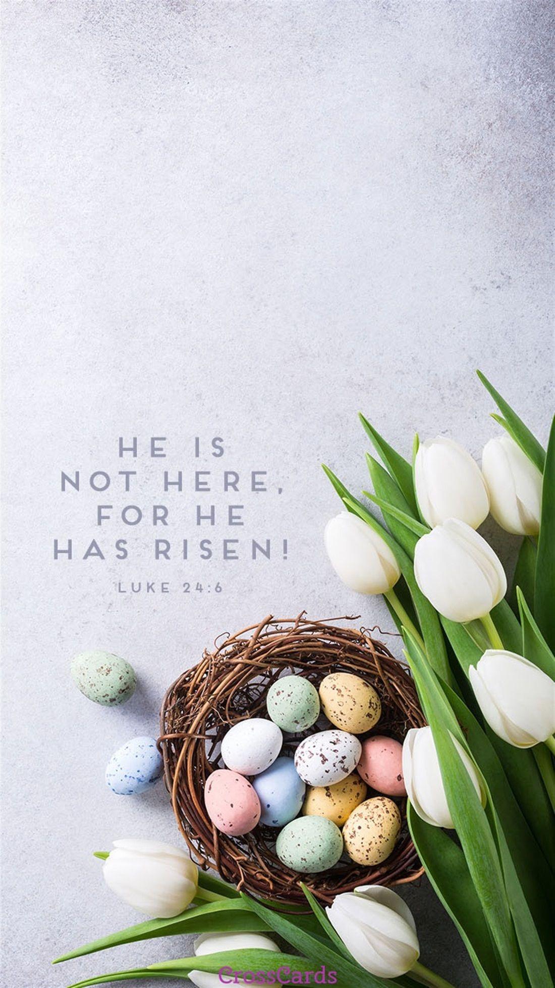 He Has Risen mobile phone wallpaper. Easter wallpaper, Happy