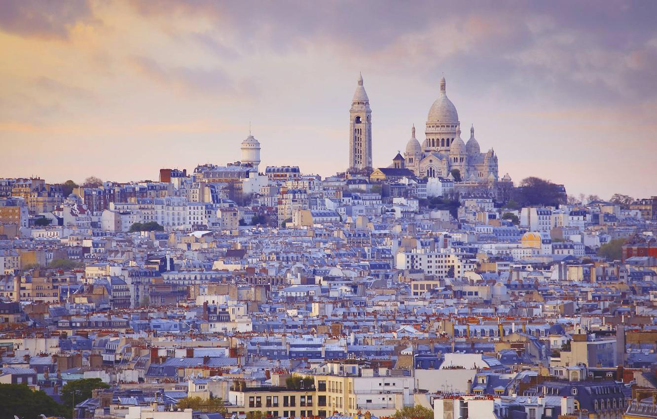 Wallpaper France, Paris, panorama, Montmartre, sacré-Coeur image