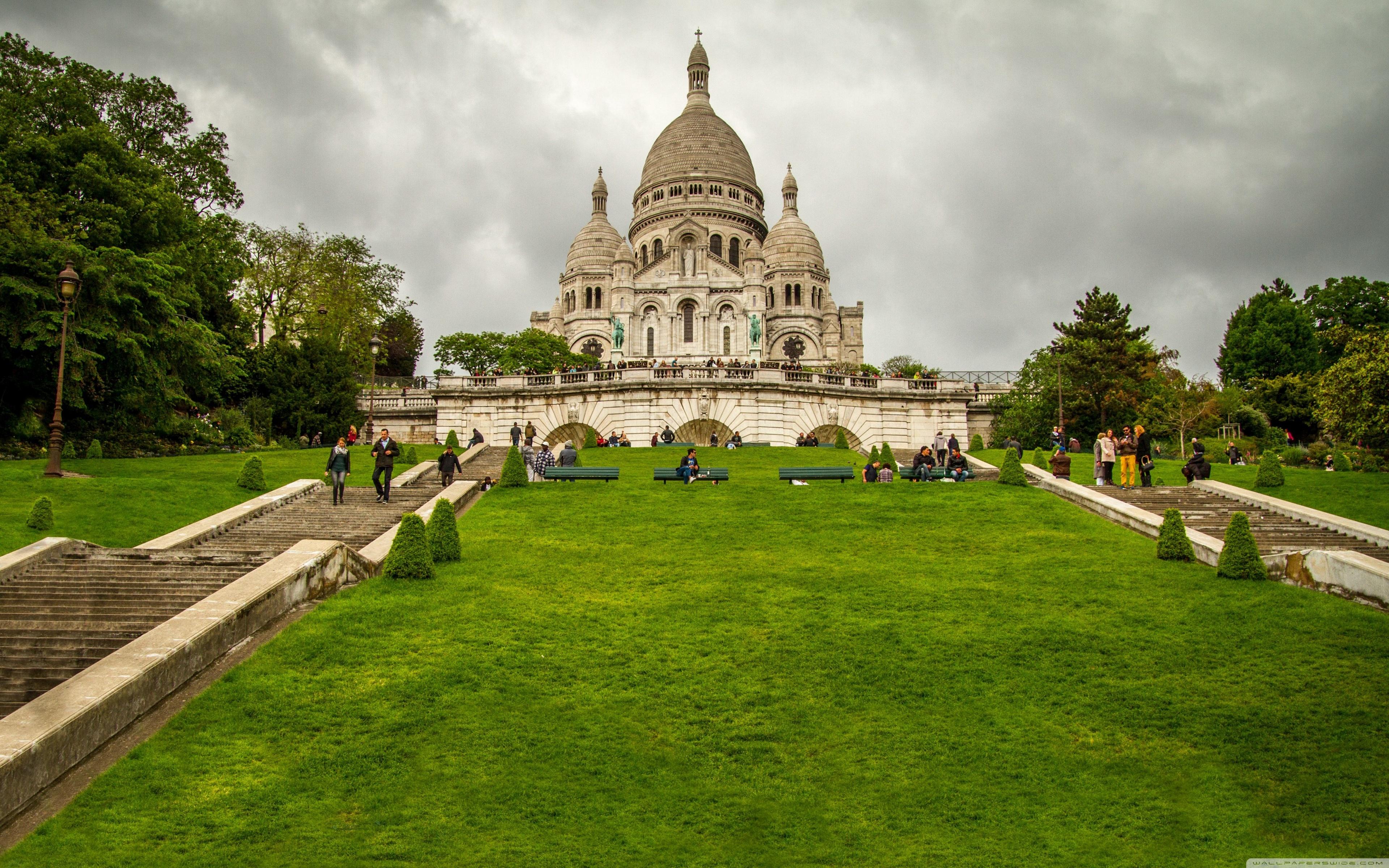 Sacre Coeur Basilica, Paris, France Ultra HD Desktop Background