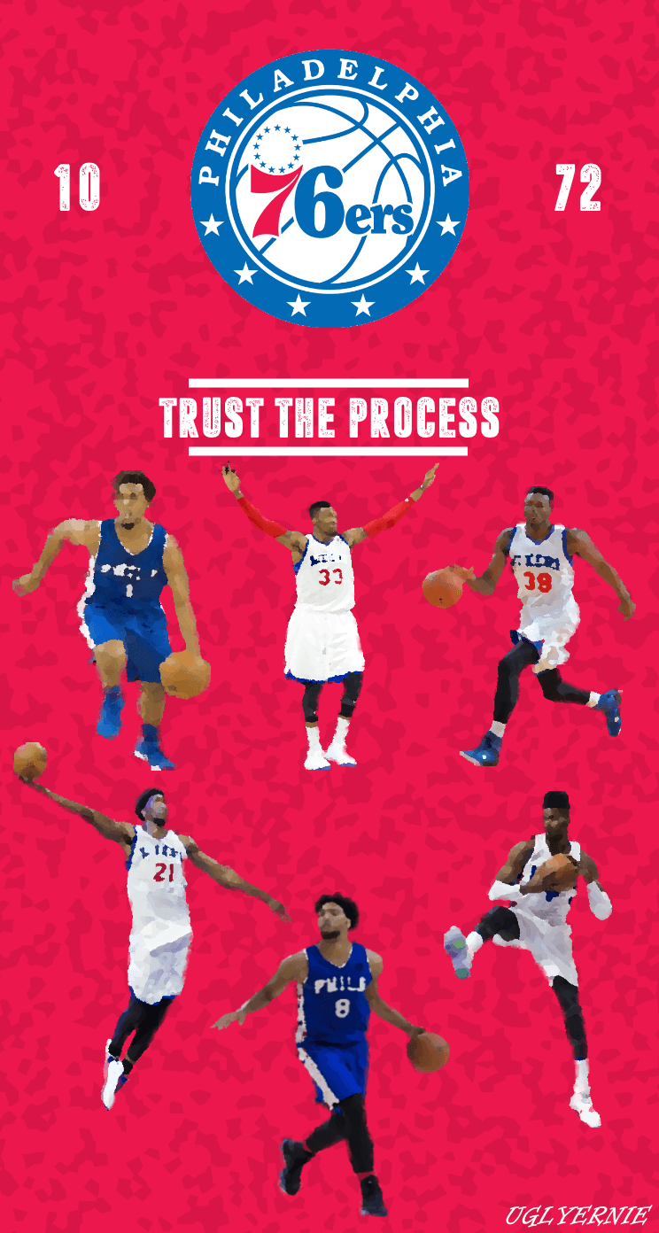 Made a 76ers iPhone background