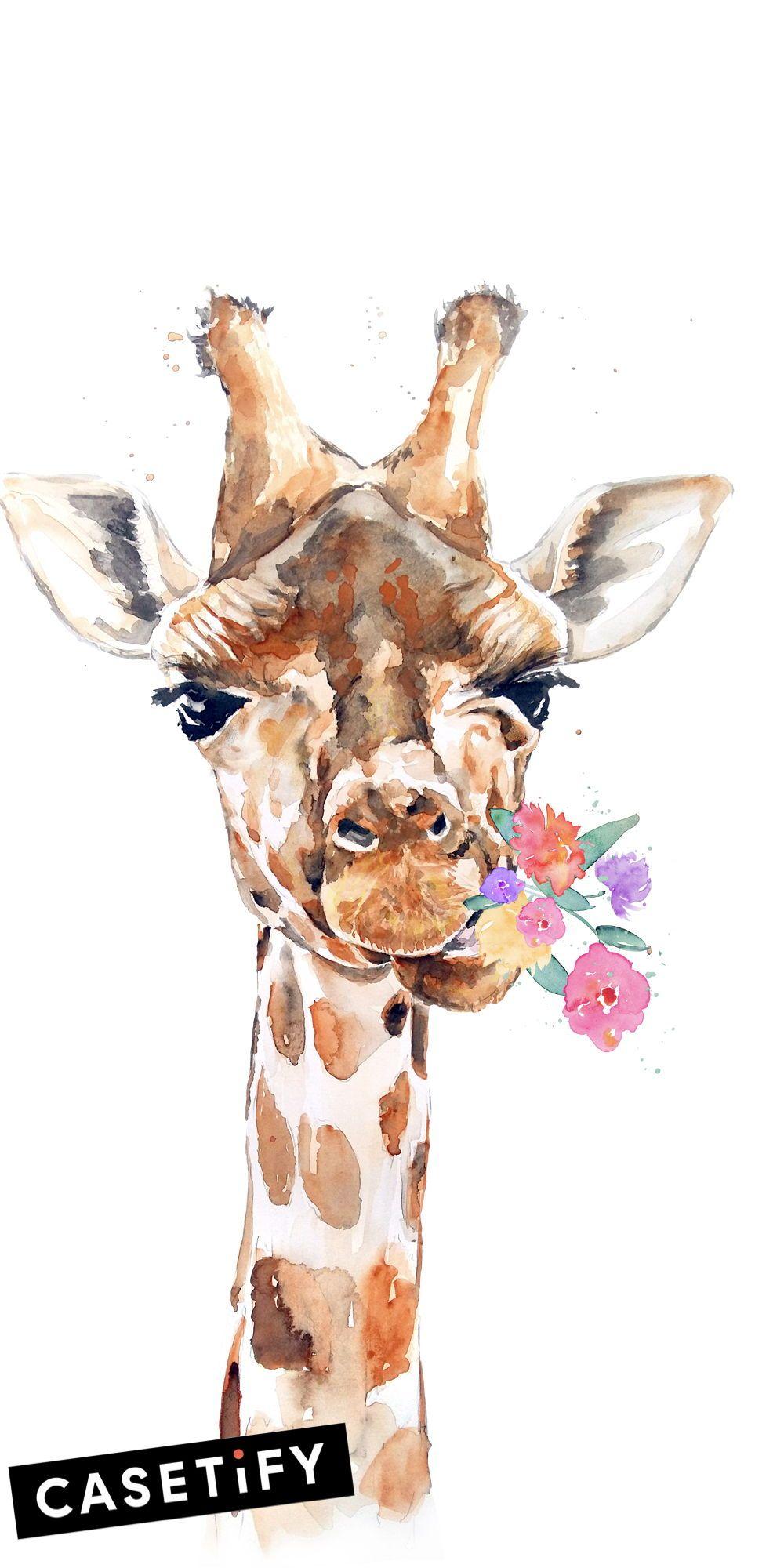 Floral #Giraffe #Casetify #iPhone#Art #Design #Illustration