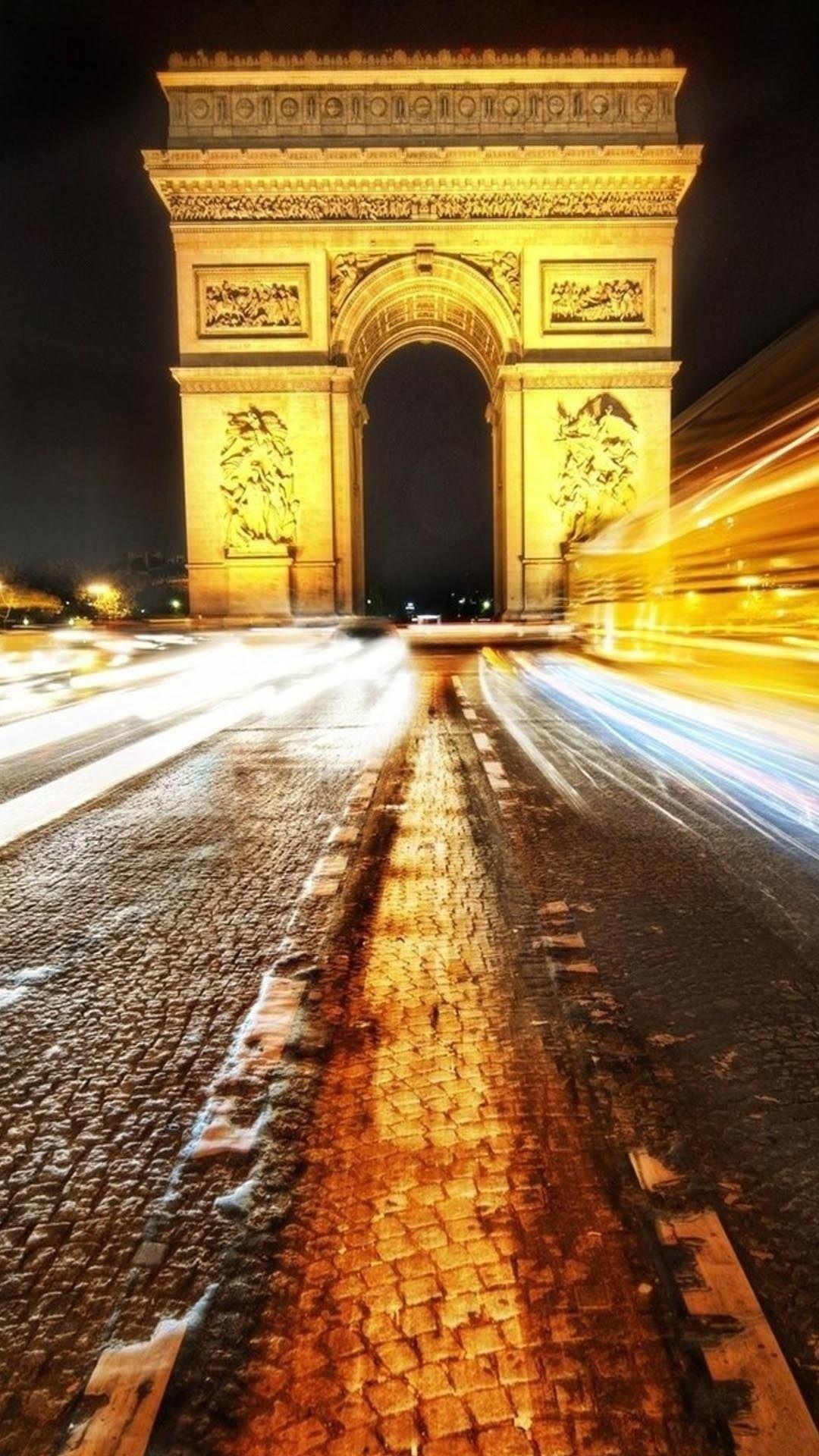Long Exposure Arc De Triomphe Android Wallpaper free download