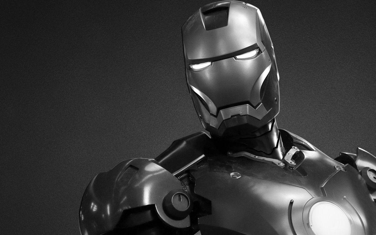 Black and White Iron Man desktop PC and Mac wallpaper. Iron man wallpaper, Iron man, Man wallpaper
