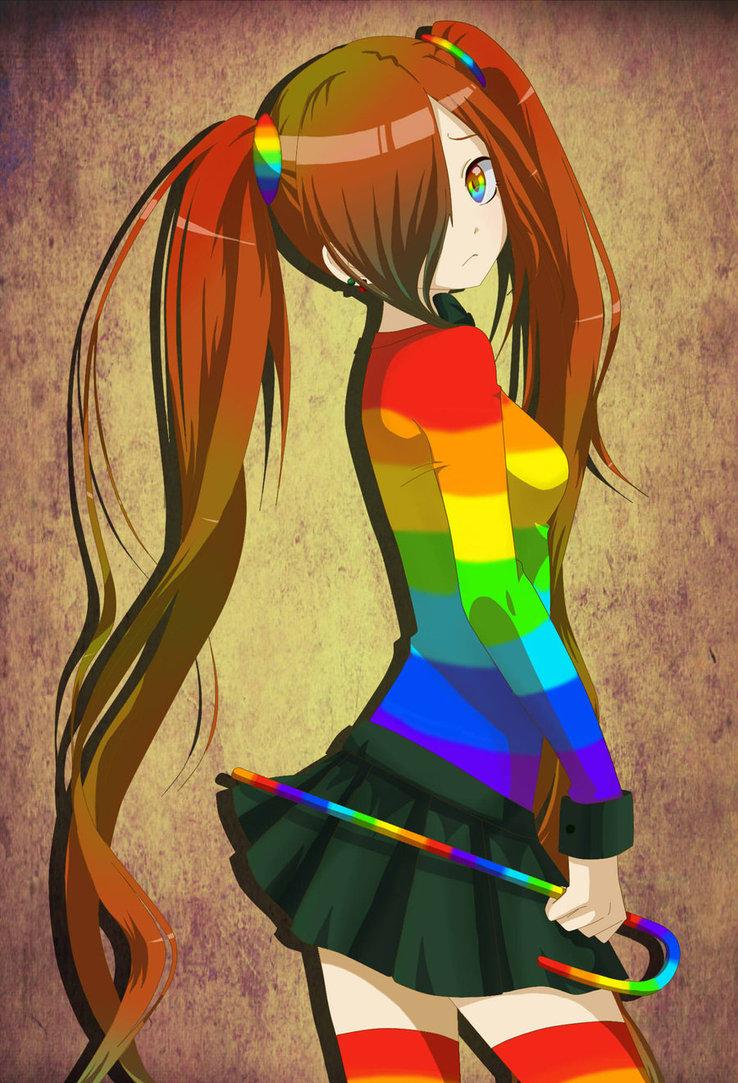 Wandy Sad Rainbow Girl Chi Wallpaper