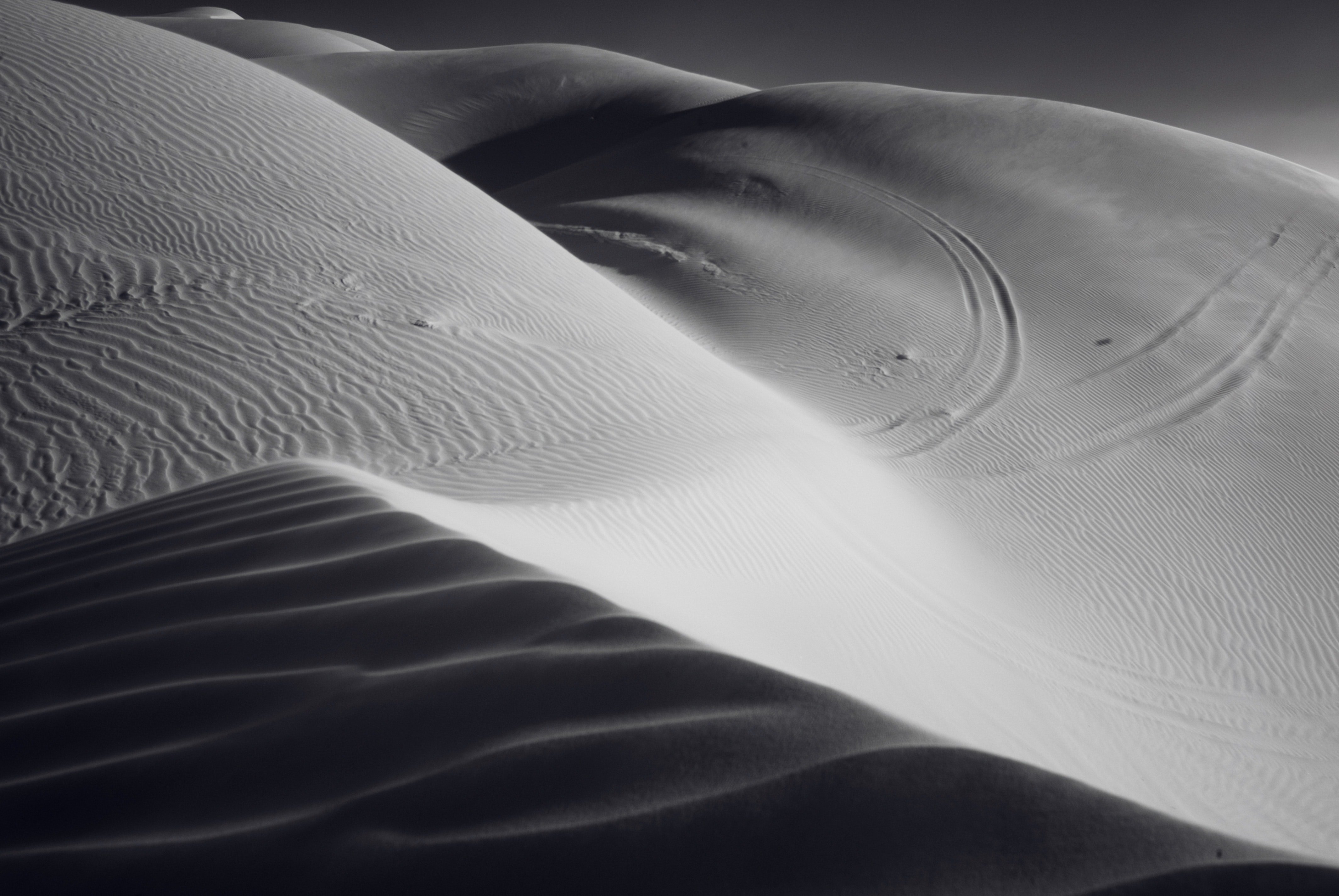 Grayscale Photography of Desert · Free Stock Photo