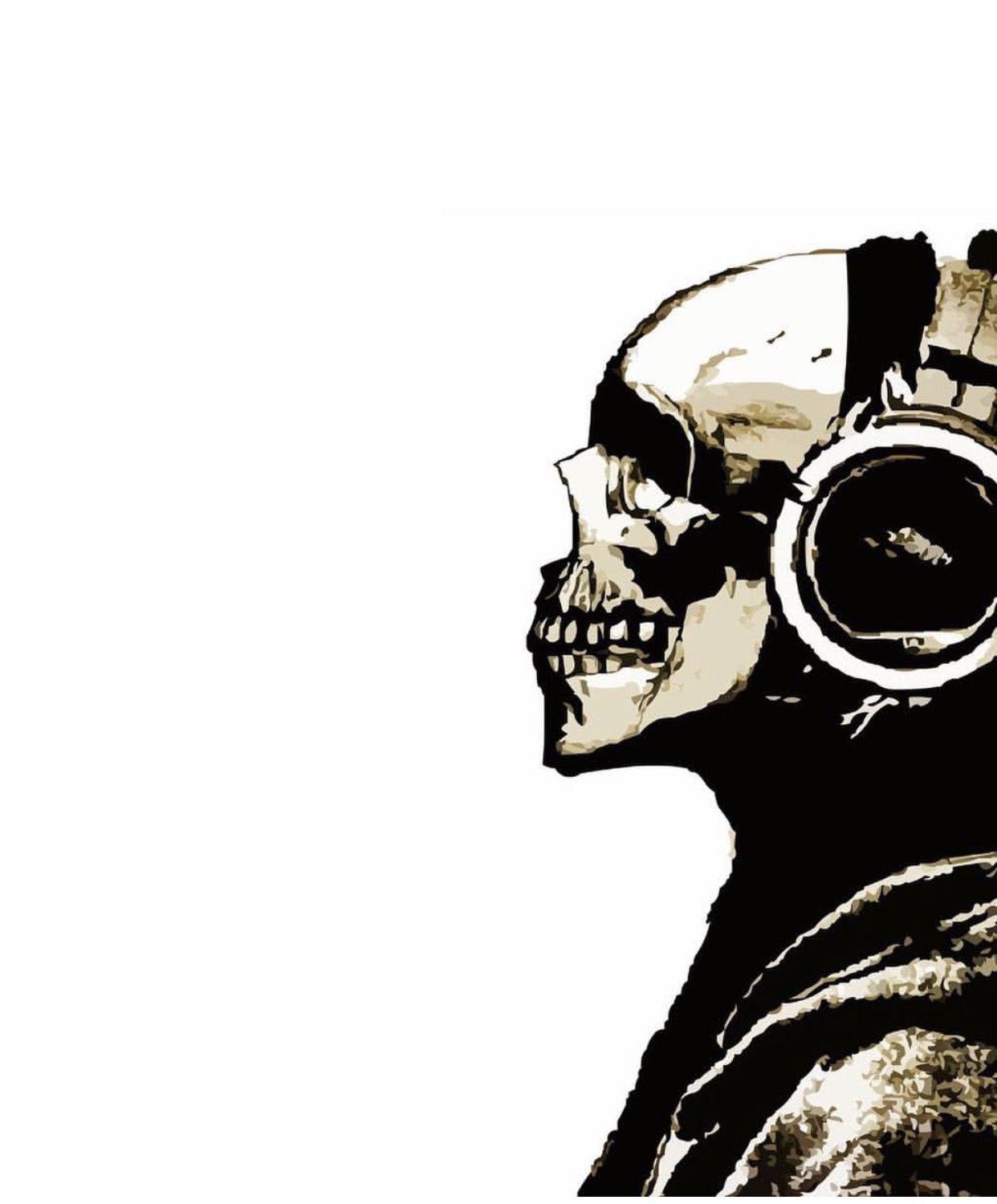 DIED SONG. Skull wallpaper, Headphones art, Cool background