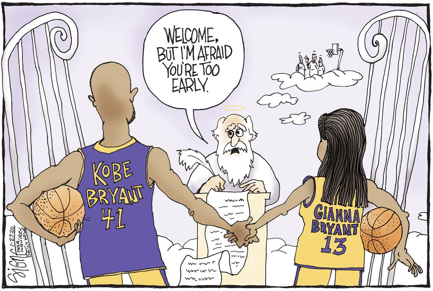 Cartoons: Kobe Bryant's death, memorialized