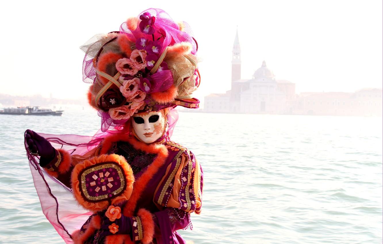 Wallpaper mask, outfit, carnival, Venice image for desktop