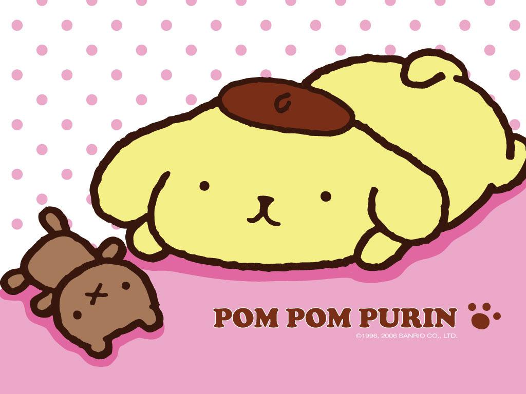 Pom Pom Purin Background. Pom Poms