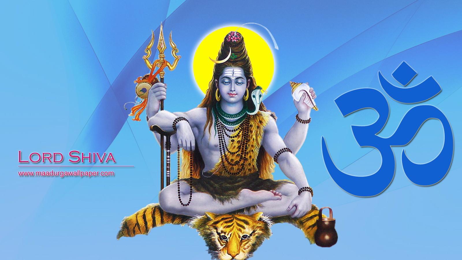 Lord Shiva Desktop HD high resolution blue gradient wallpaper