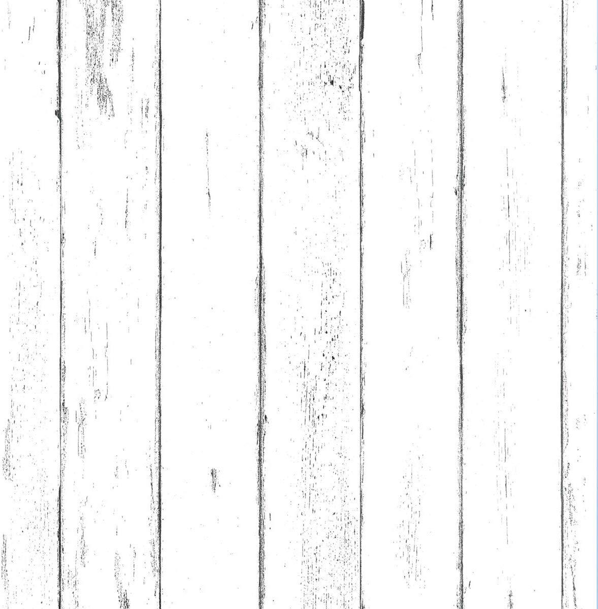 White Wood Peel and Stick Wallpaper Wallpaper