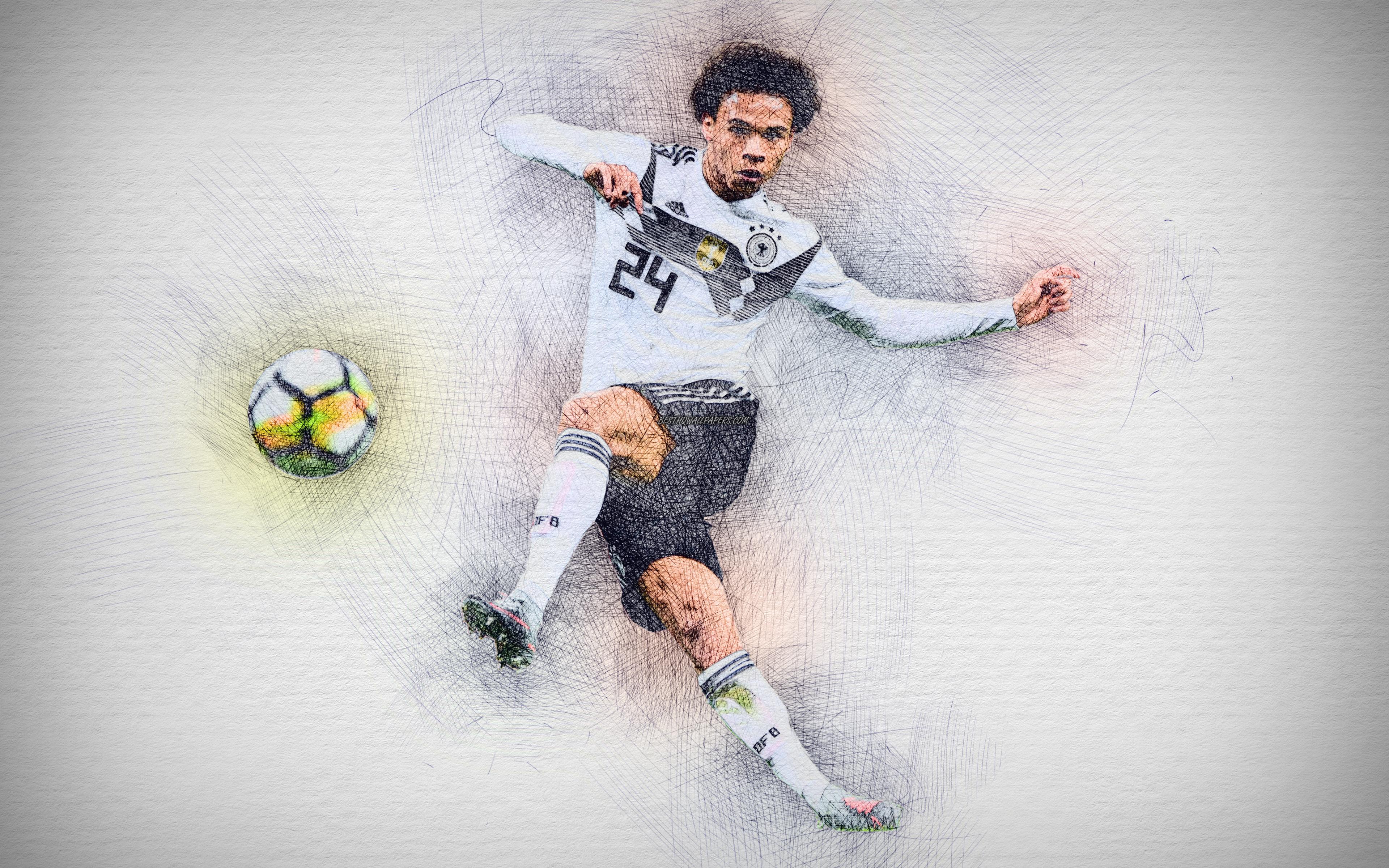 Leroy Sané 4k Ultra HD Wallpaper. Background Imagex2400