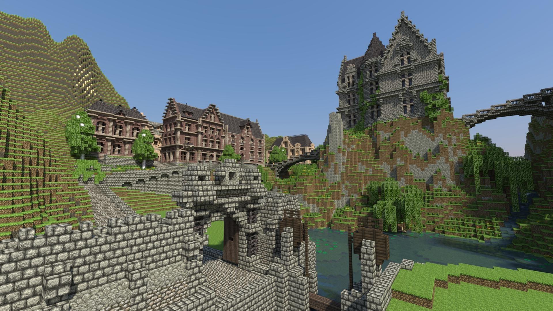 Minecraft, Mansions, Screenshots Wallpaper HD / Desktop