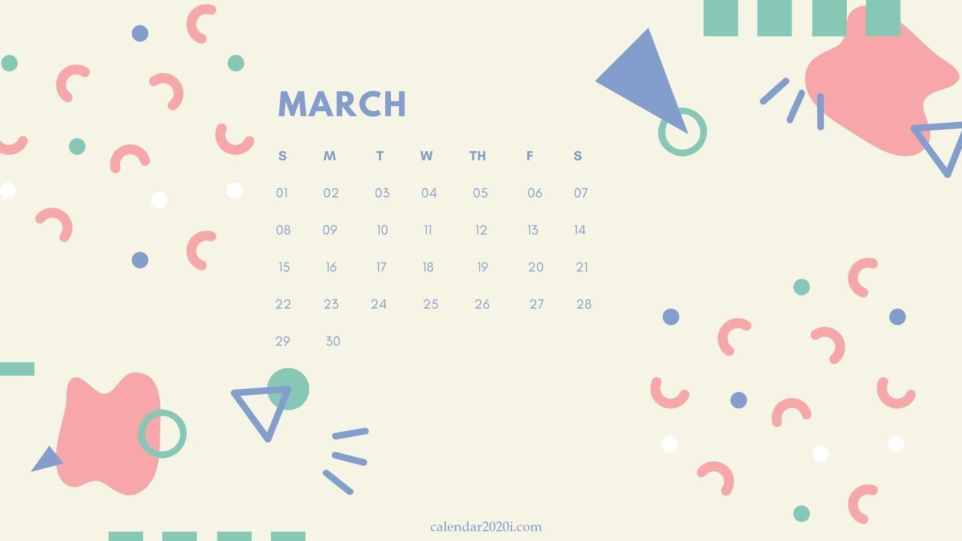 March 2020 Desktop Calendar Wallpapers Wallpaper Cave