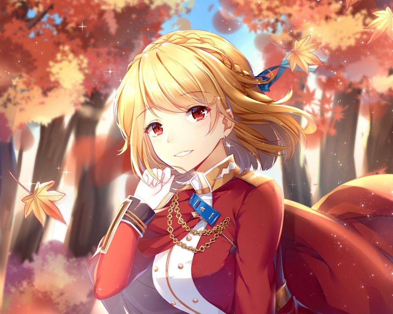 Download 1280x1024 Prince Of Wales, Azur Lane, Blonde, Autumn