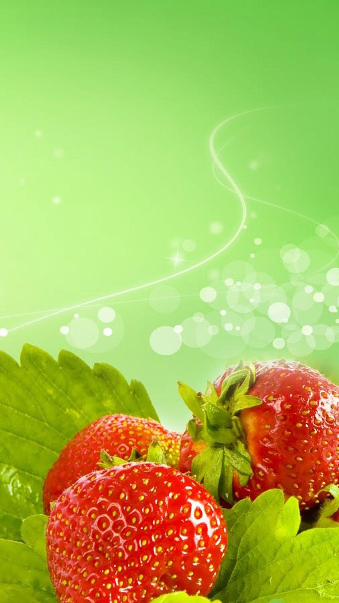 Fresh Strawberry Fruit iPhone 8 Wallpaper Free Download