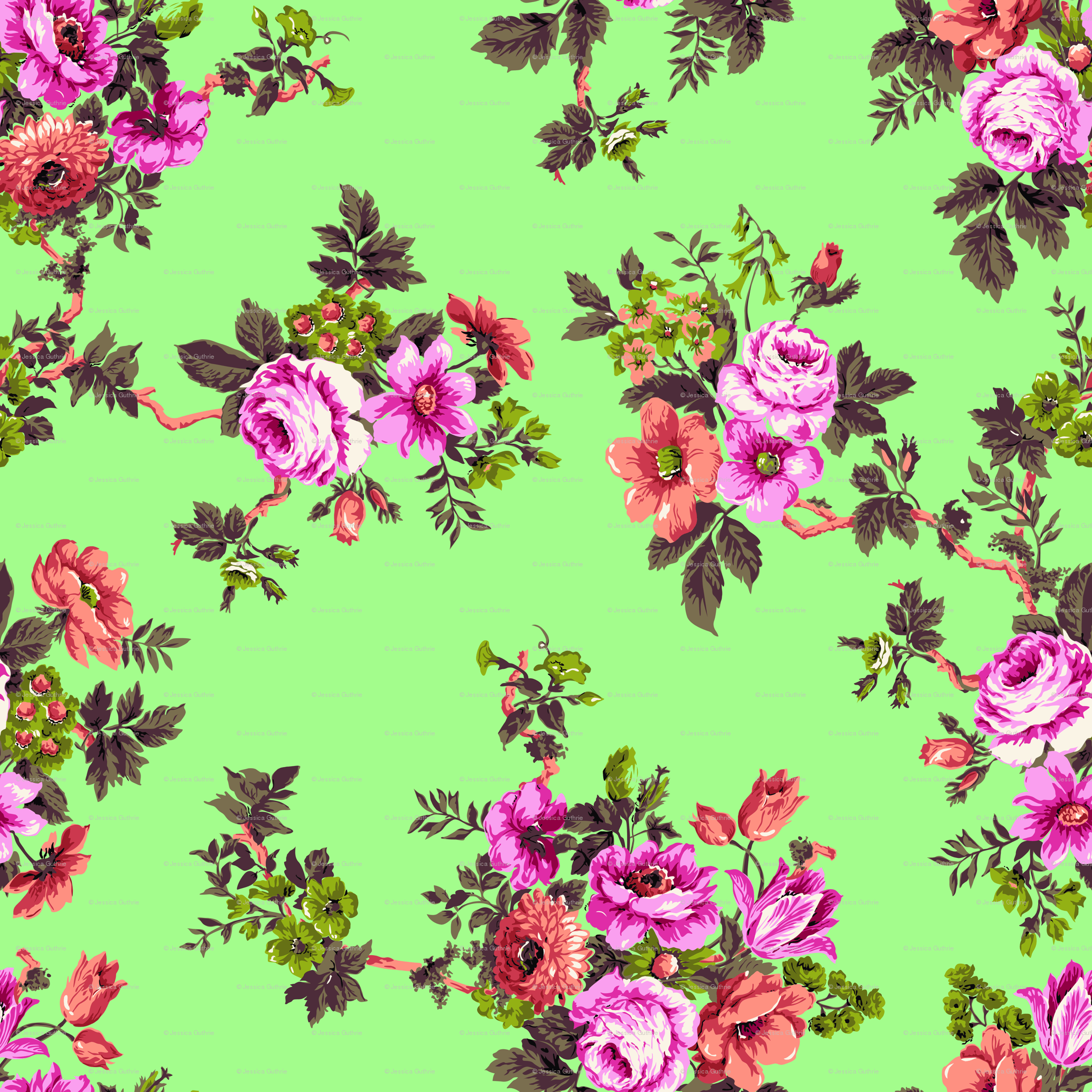 Floral Print Wallpaper for Desktop