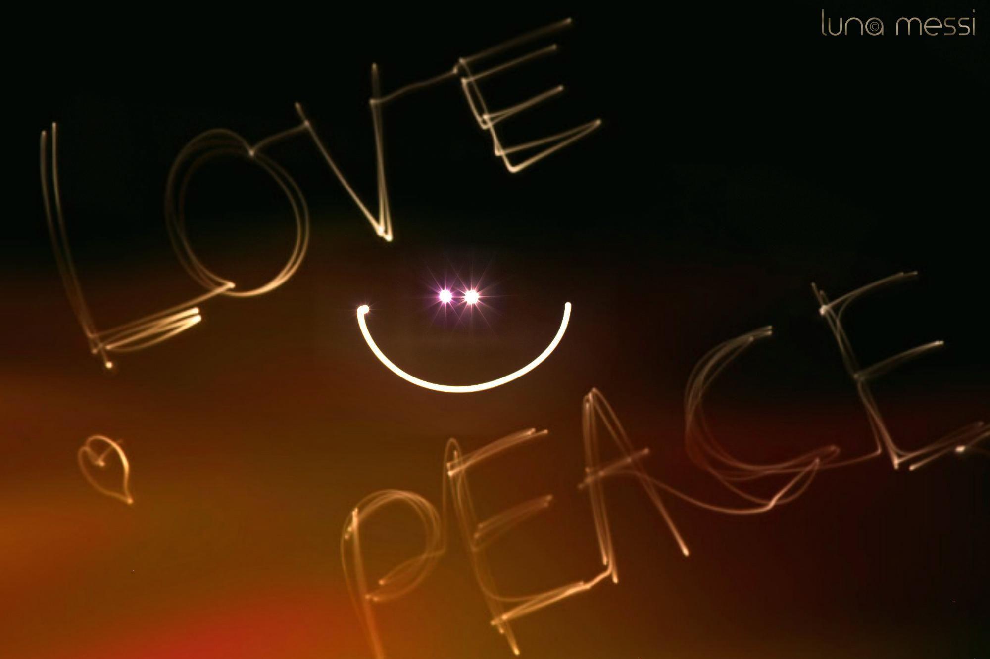 wallpaper Smile, Love, Peace. HD, Widescreen, High Definition