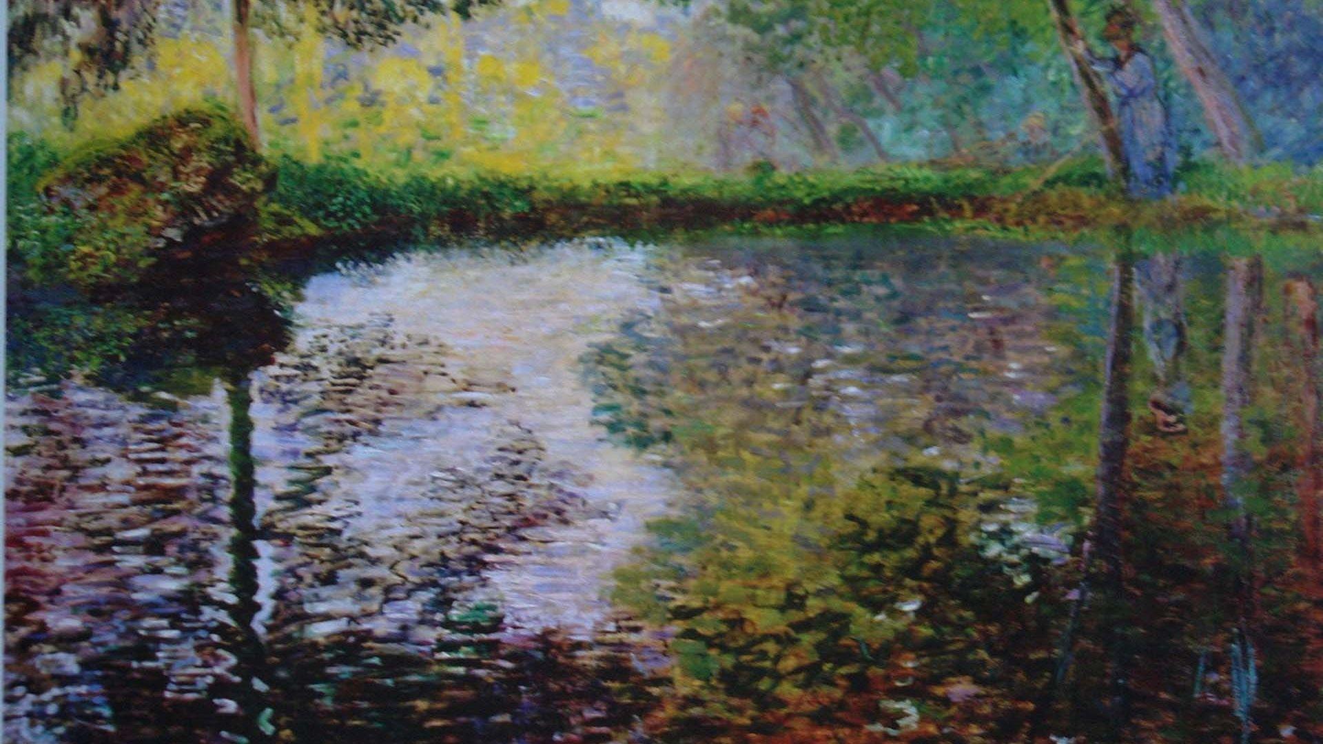 Free download Painting Claude Monet Spring lake wallpaper