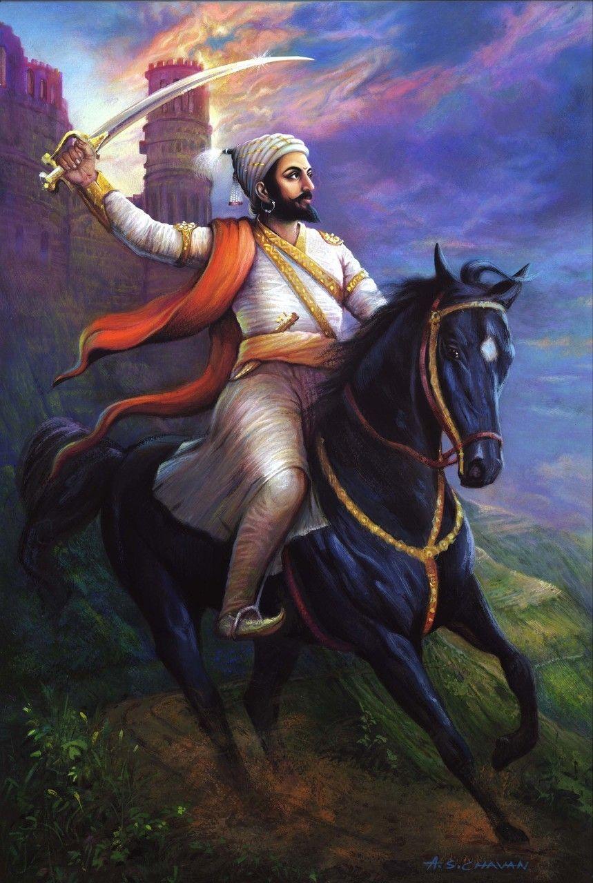 Shivaji Maharaj On Horse Wallpaper & Background