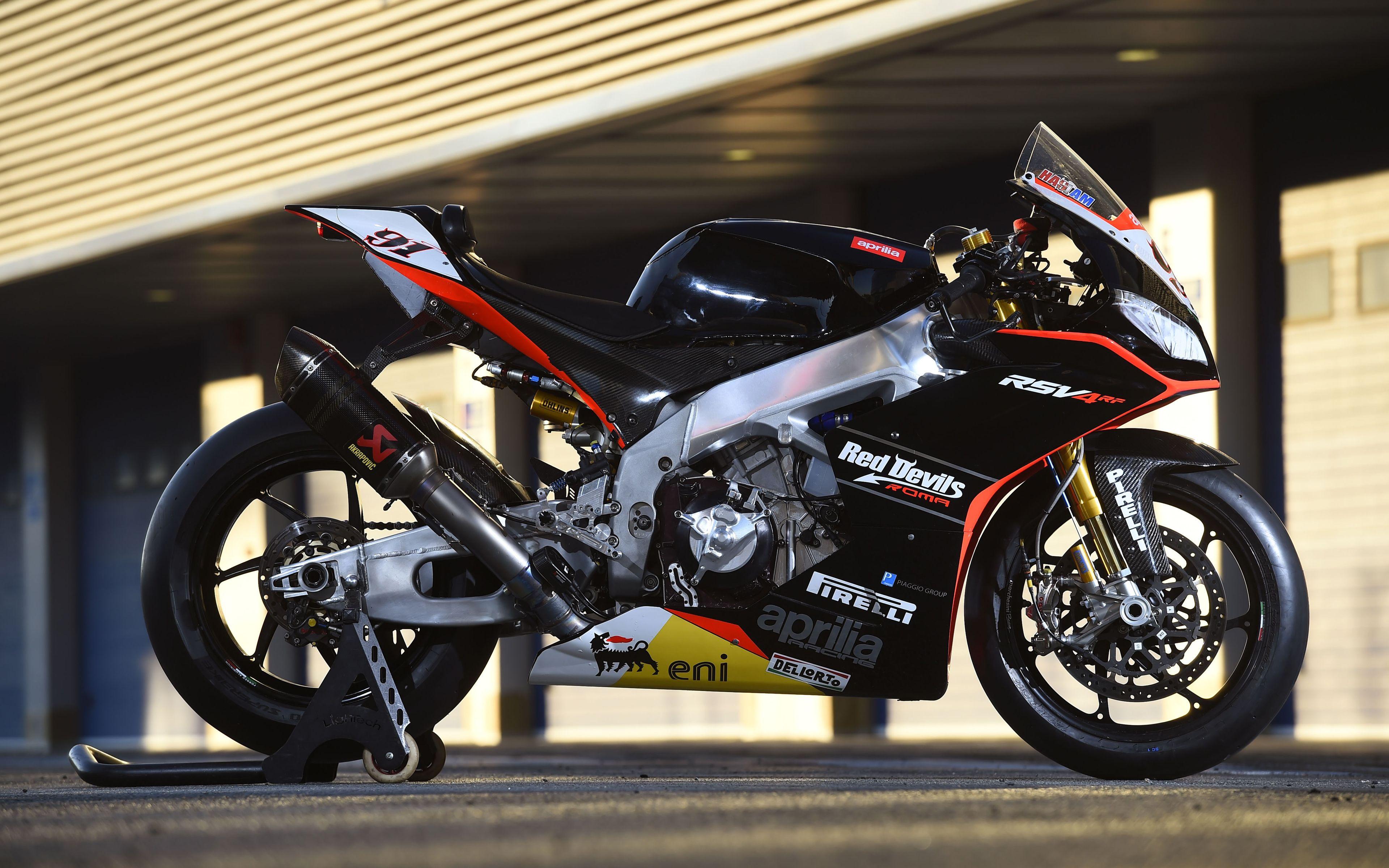 Aprilia Rsv4, 4k, 2017 Bikes, Sportbikes, Black Rsv4