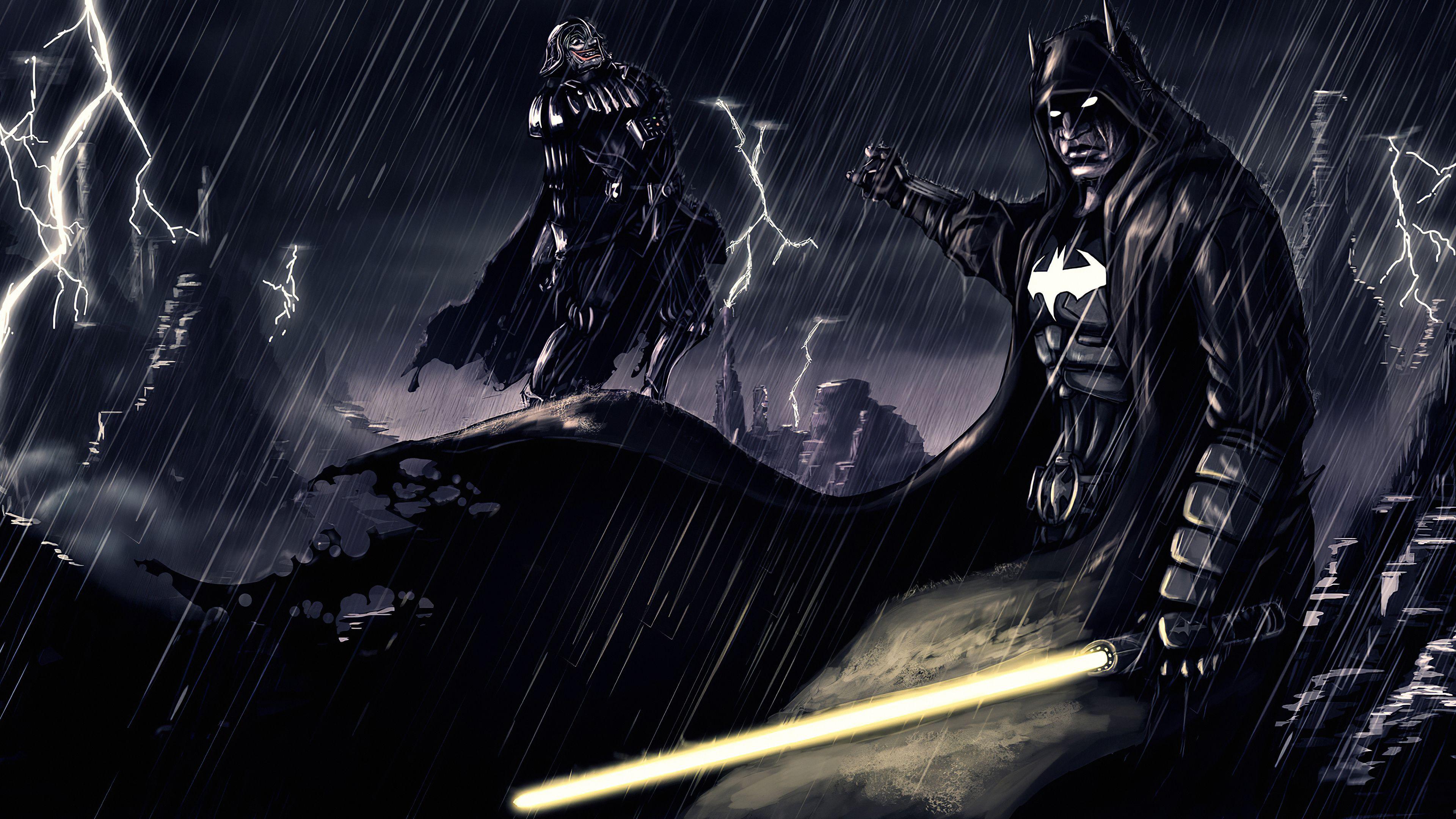 Wallpaper 4k Batman And Joker Darth Vader Batman And Joker Darth