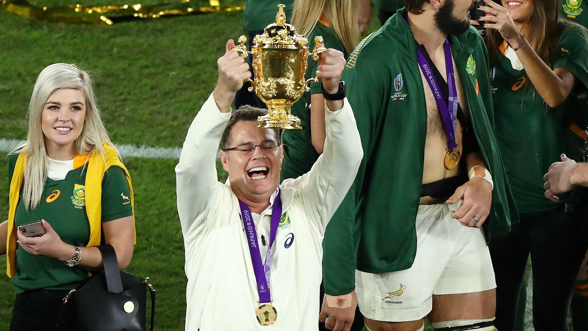 Rugby World Cup 2019: Erasmus 'so proud' after South Africa stun