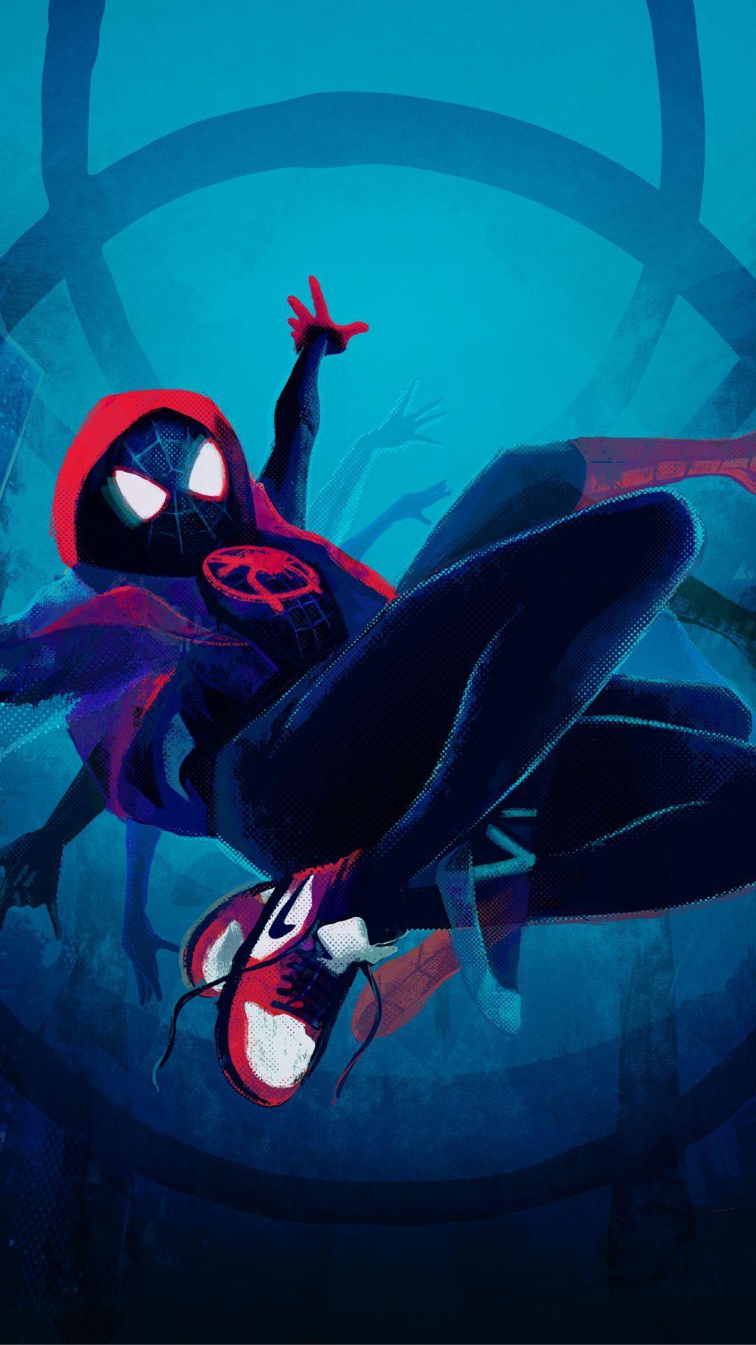 Spider Man: Into The Spider Verse, Artwork, Black Wallpaper