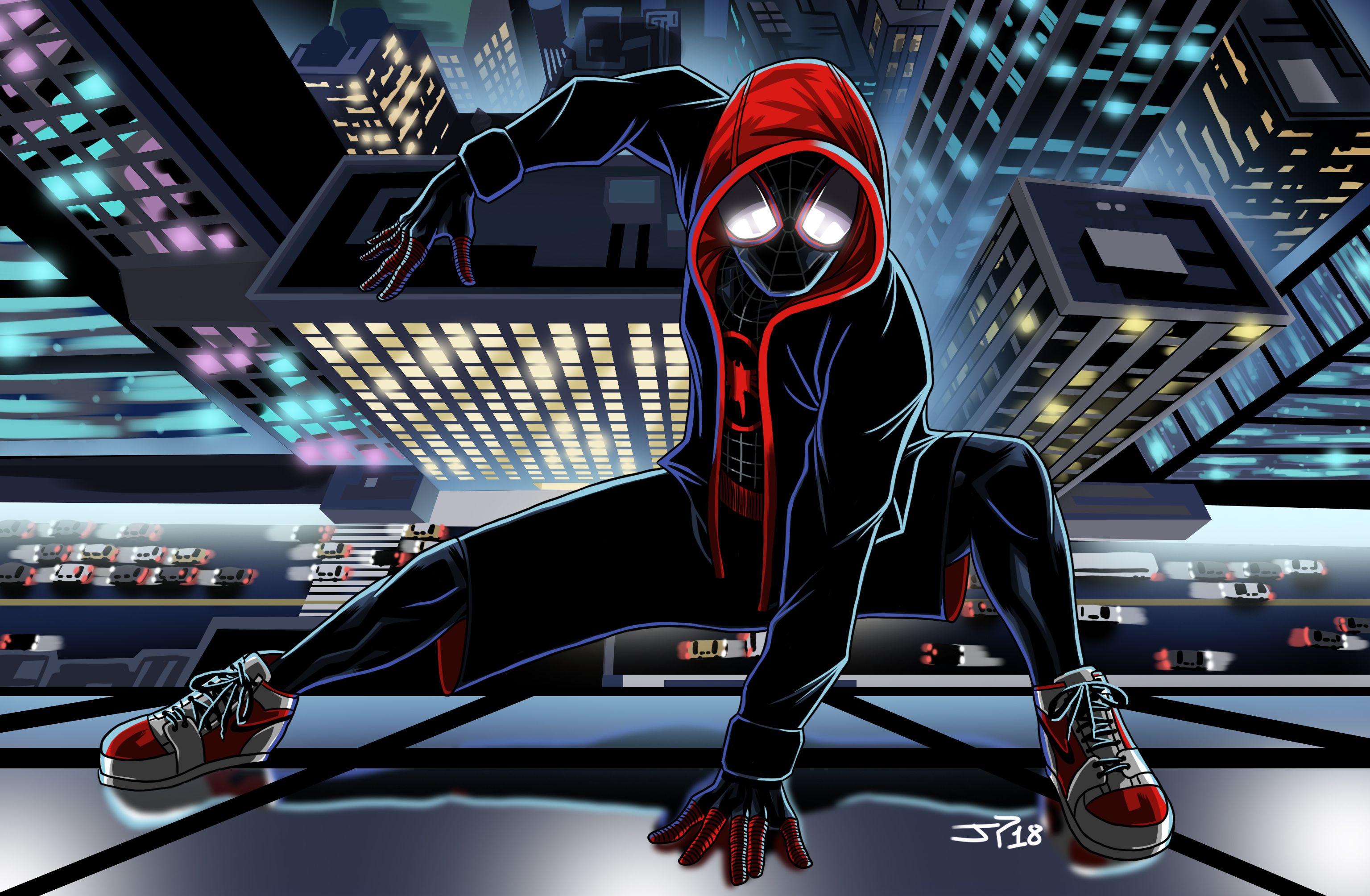 Wallpaper Spider Man, Miles Morales, Marvel Comics, HD, Creative Graphics,. Wallpaper For IPhone, Android, Mobile And Desktop