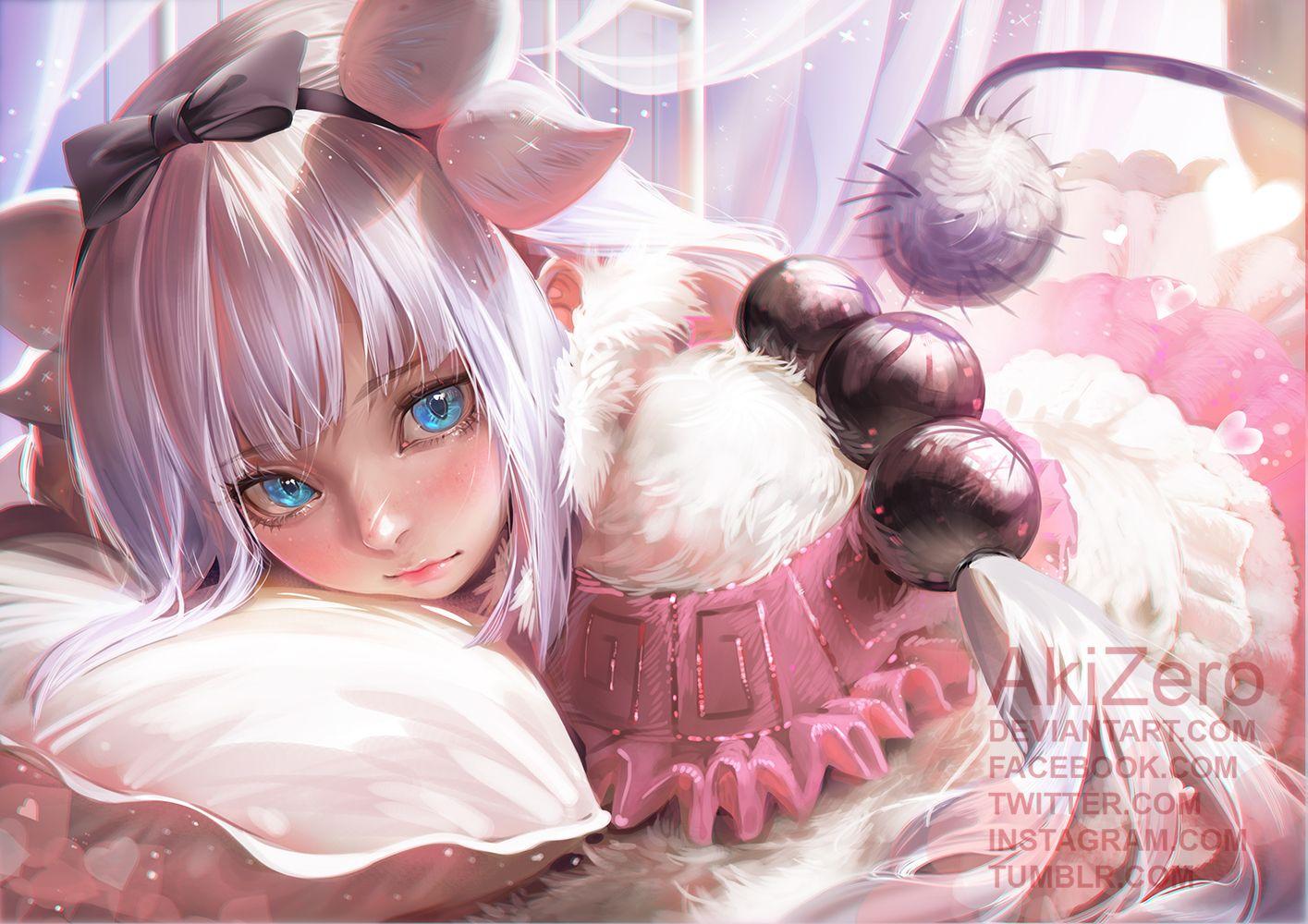 #white Hair, #Kanna Kamui Kobayashi San Chi No Maid