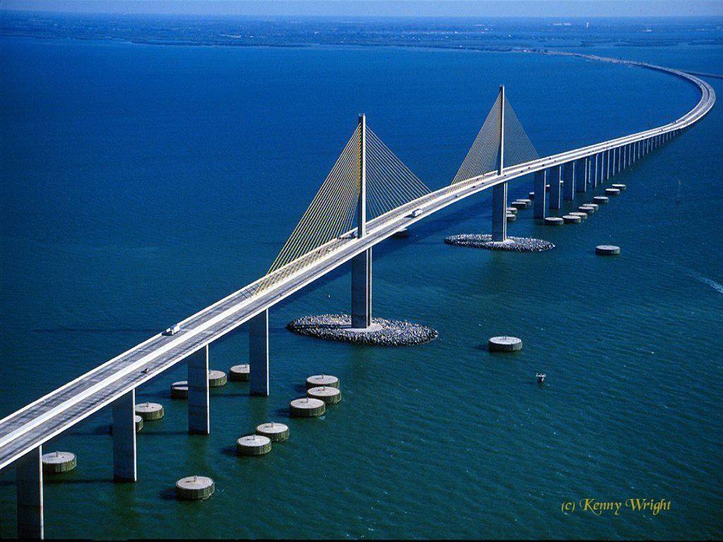 Sunshine Skyline Bridge, Tampa St. Petersburg, FL. Bridges