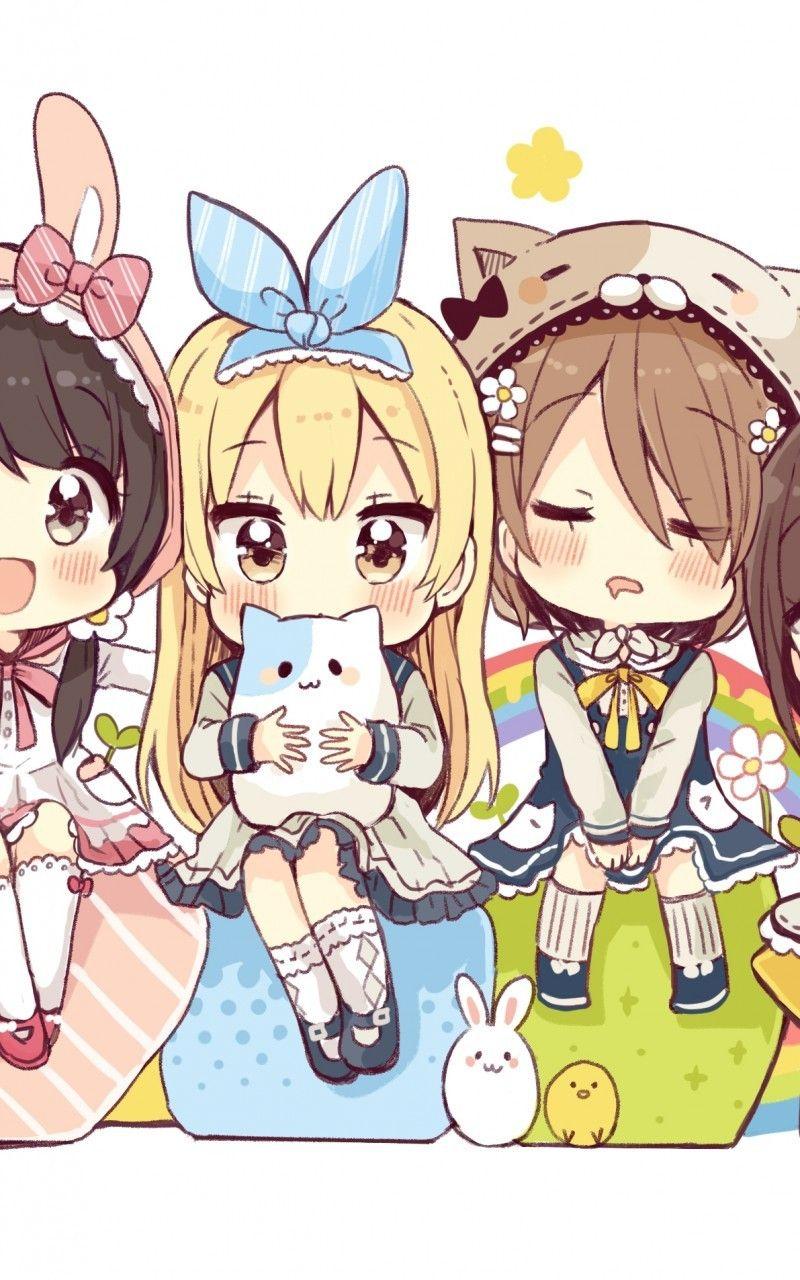 Anime Best Friends Chibi