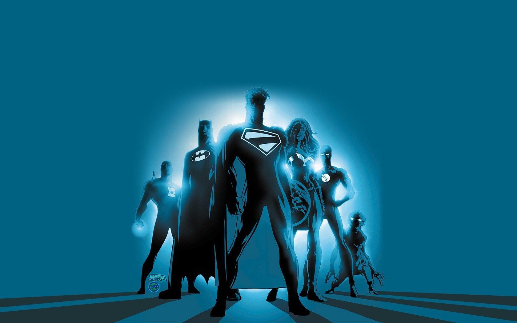 Batman, Superman, Justice League, Wonder Woman, Flash, Green