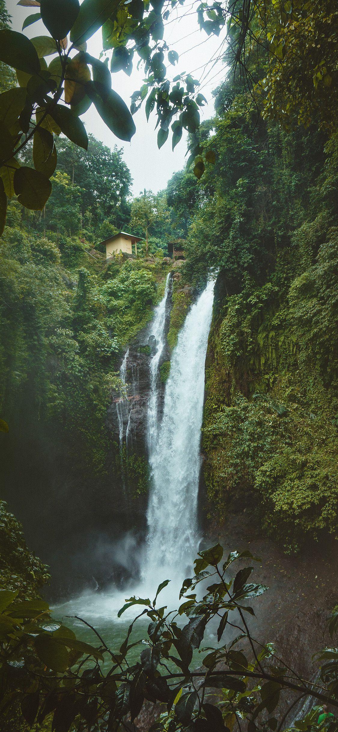 iPhone X wallpaper. mountain waterfall