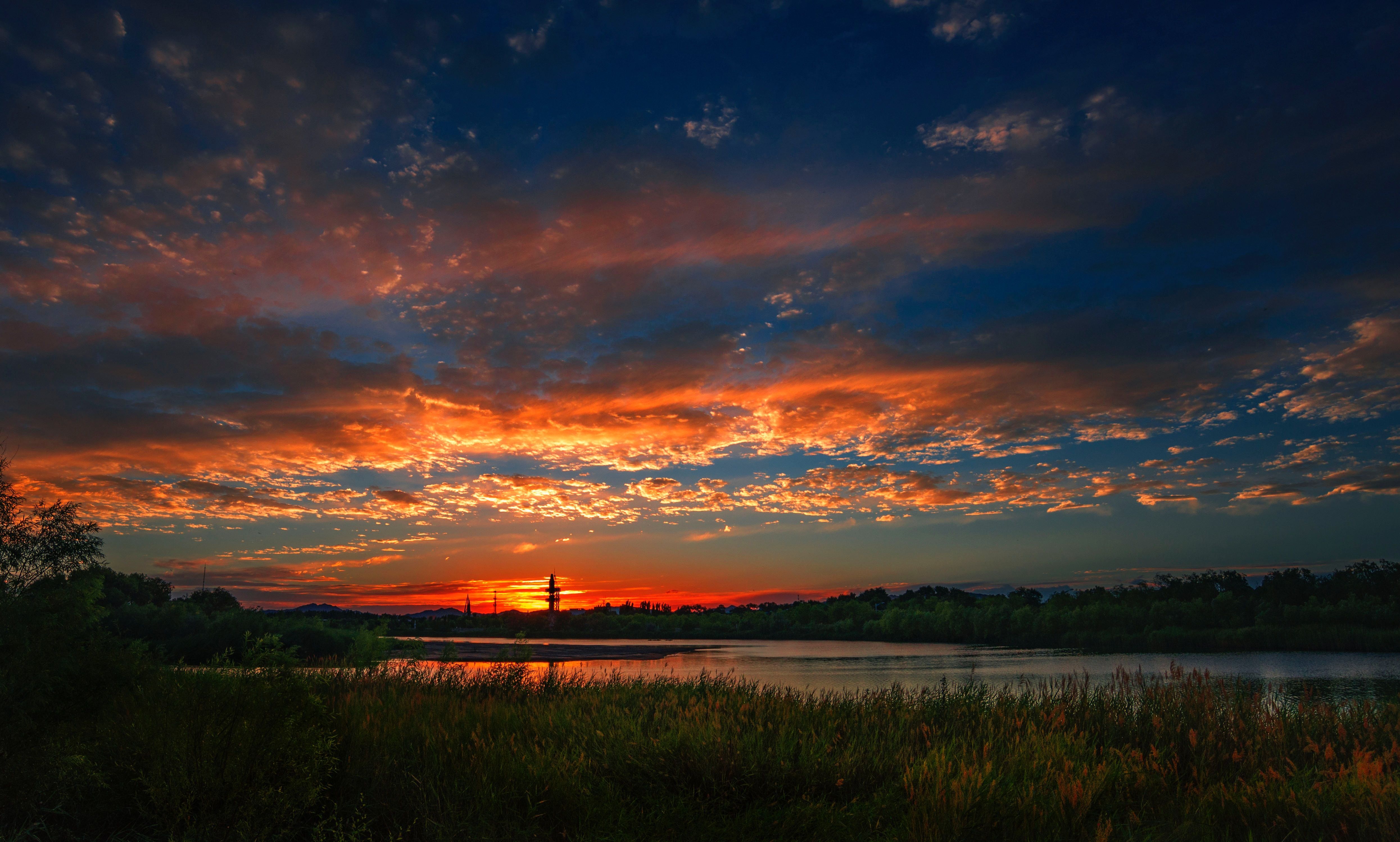 Sunset River Landscape 5k, HD Nature, 4k Wallpaper, Image