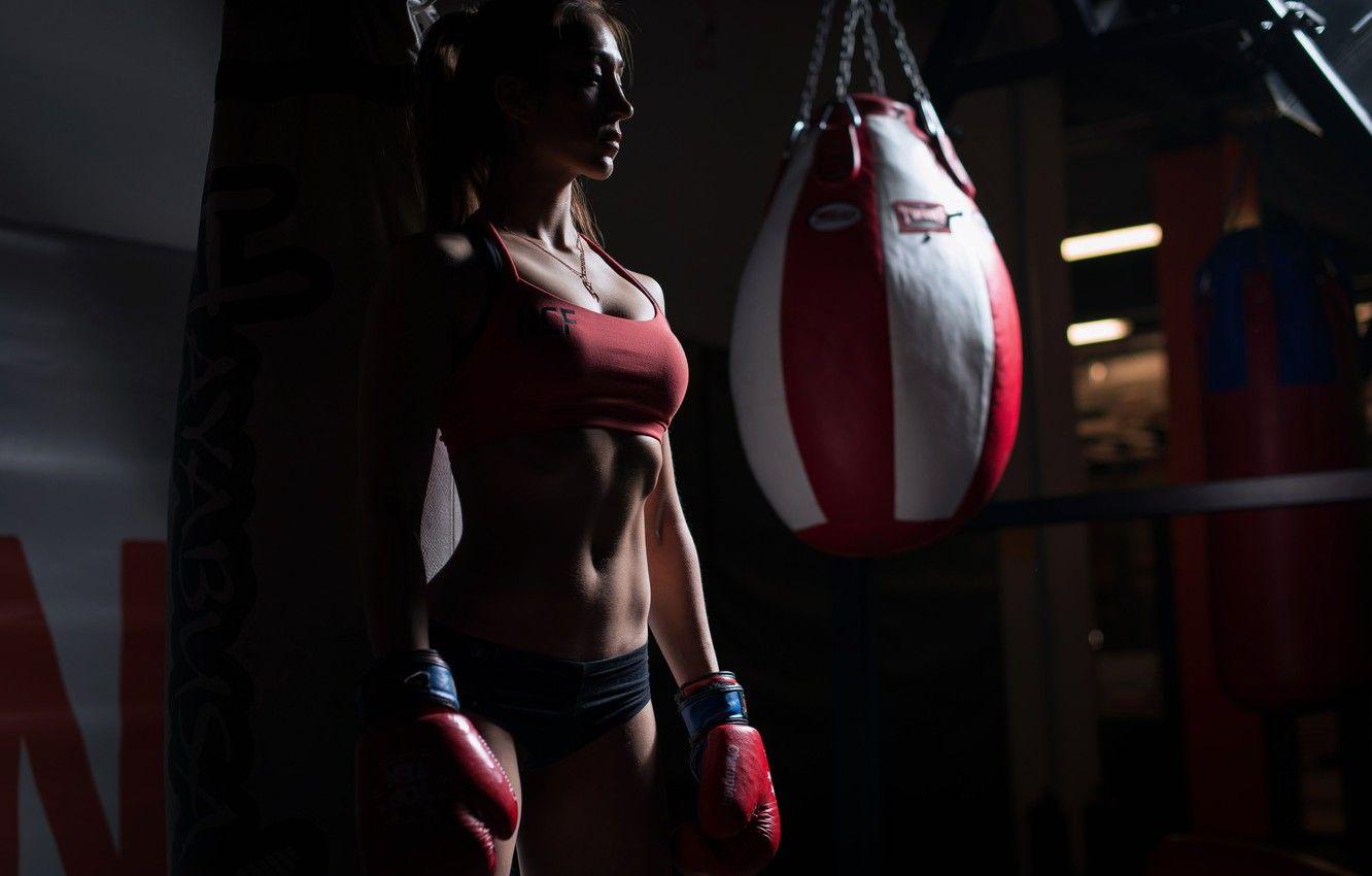 Wallpaper woman, shadows, Boxing image for desktop, section спорт