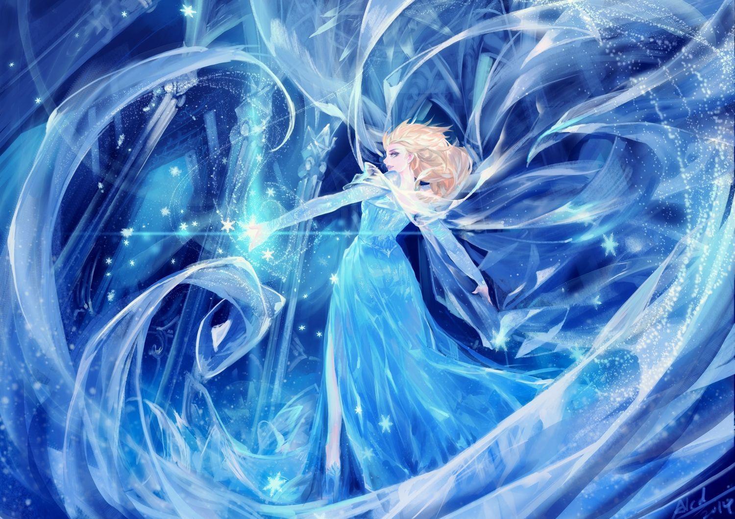 alcd blonde hair blue blue eyes dress elsa (frozen) frozen (disney) signed snow. konachan.com.com Anime Wallpaper