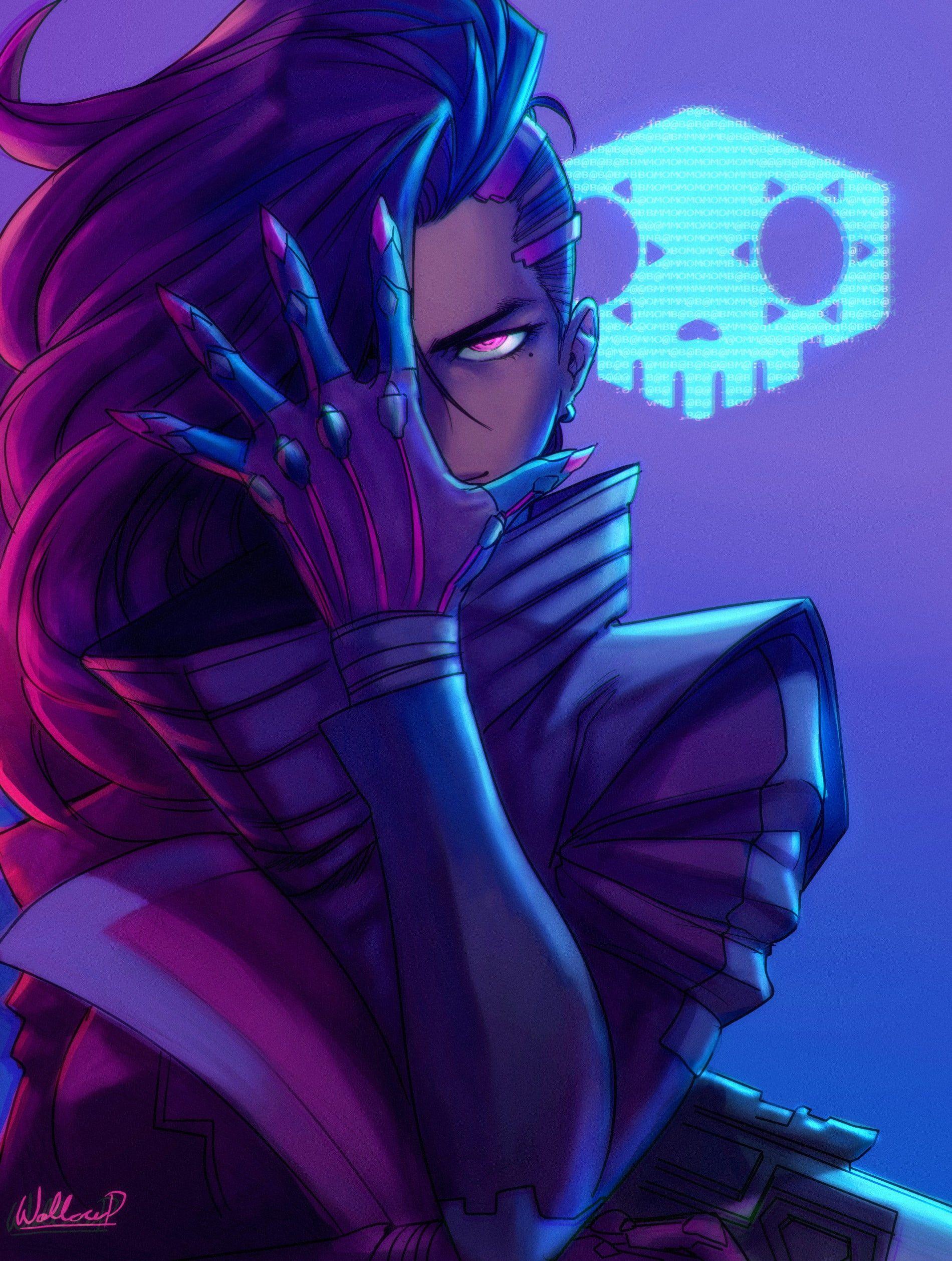 Female character, Overwatch, Sombra