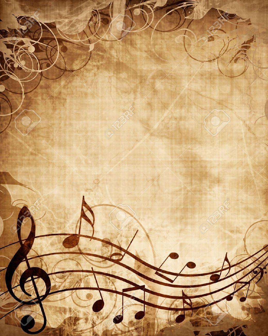 Free Vintage Music Note Wallpaper Full HD at Cool Monodomo