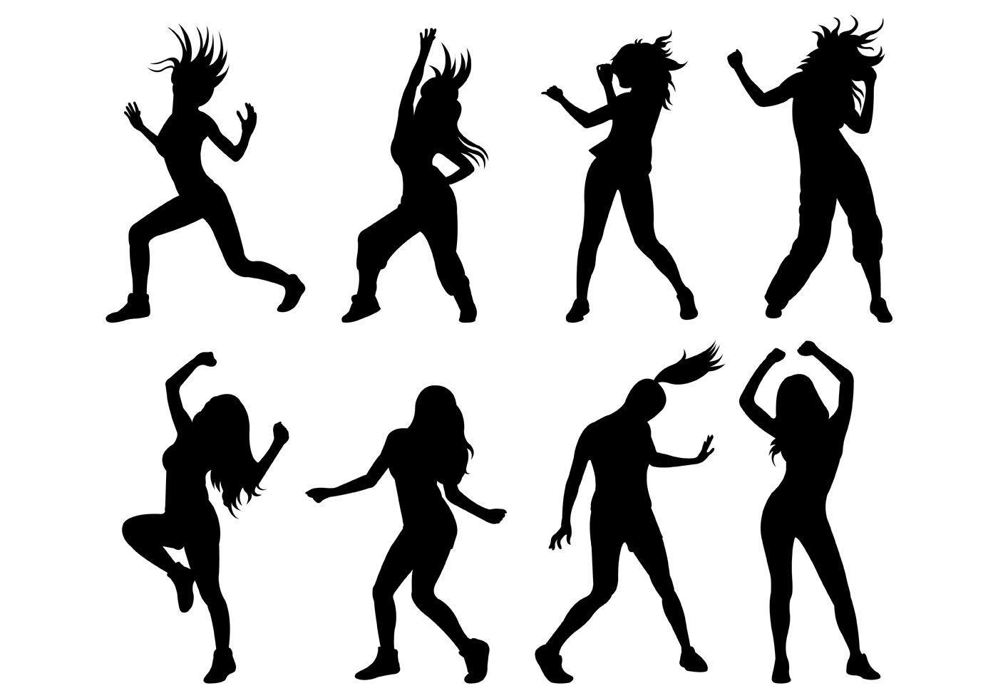 Set Of Zumba Silhouettes Vector. Choose from thousands of free
