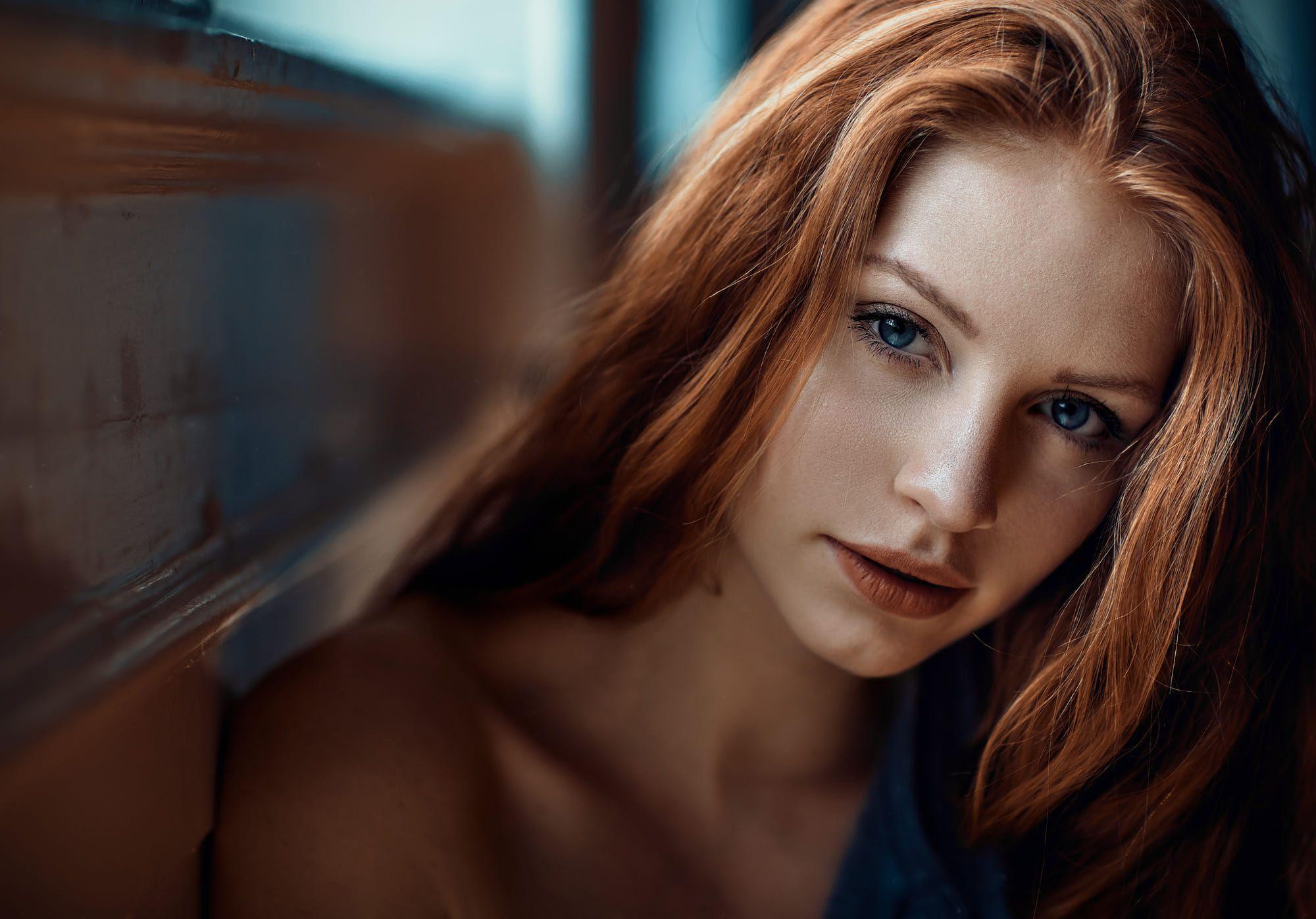 #closeup, #Paul Pour, #women, #redhead, #portrait, #face