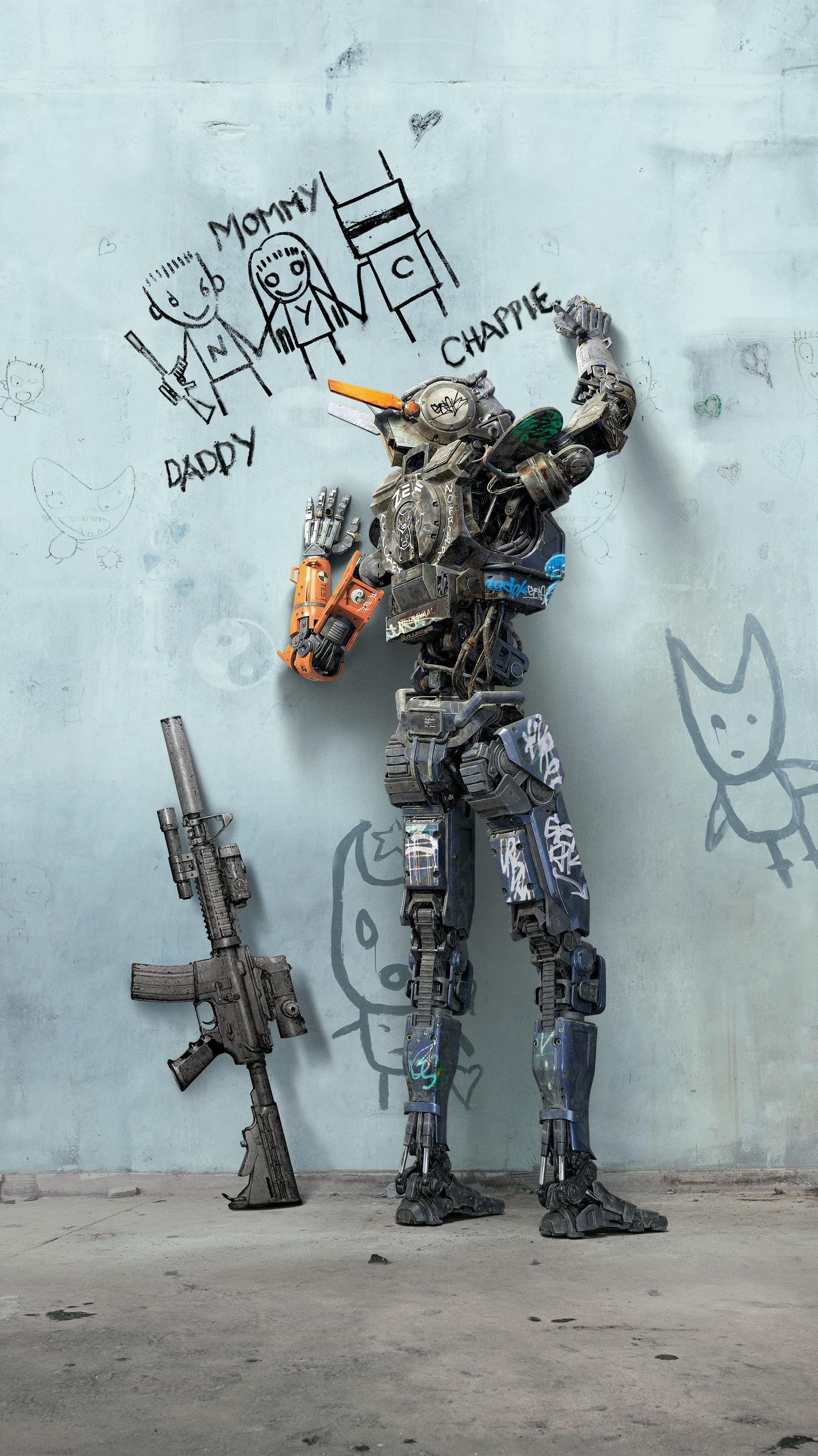 Chappie (2015) Phone Wallpaper