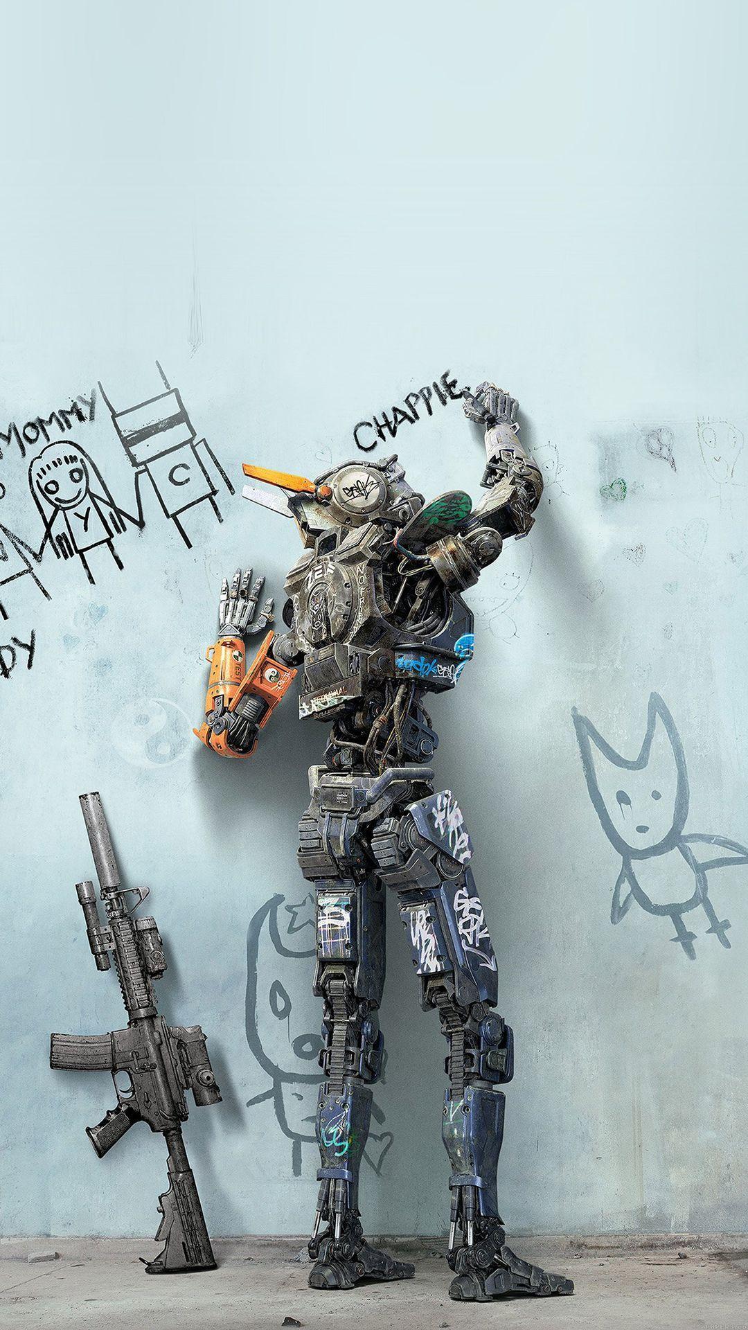 Chappie Robot Art Film Poster #iPhone #wallpaper. Robot art