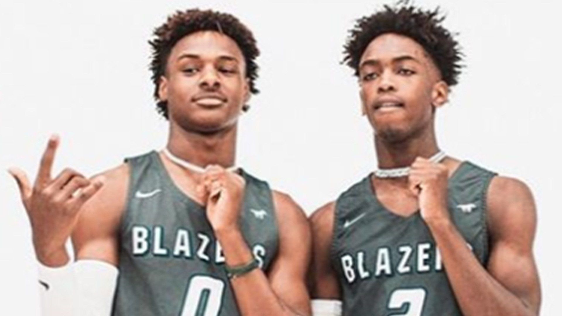 Bronny James & Zaire Wade Show Off At Media Day For Their High