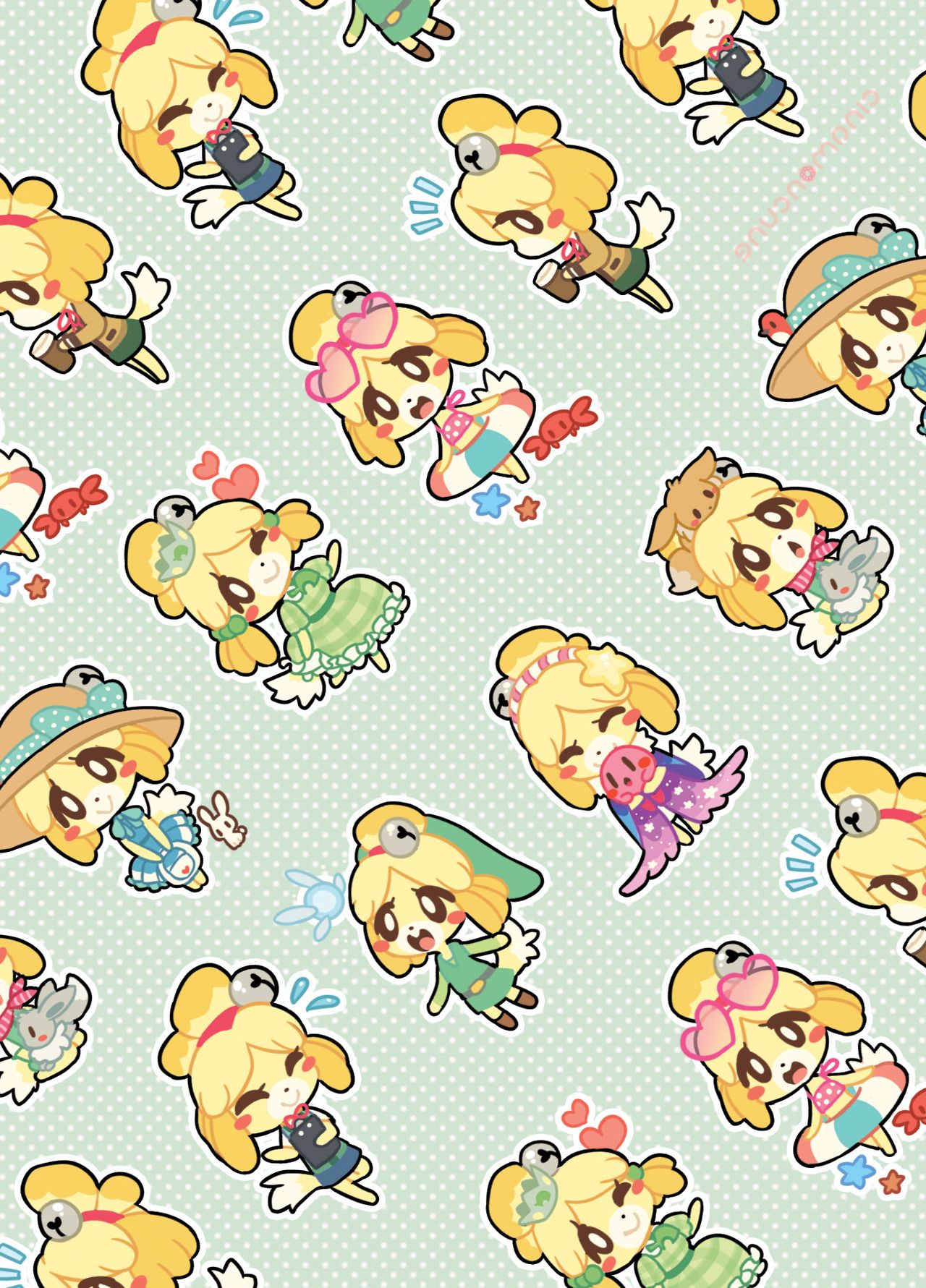 Animal crossing Isabelle wallpaper I made a while