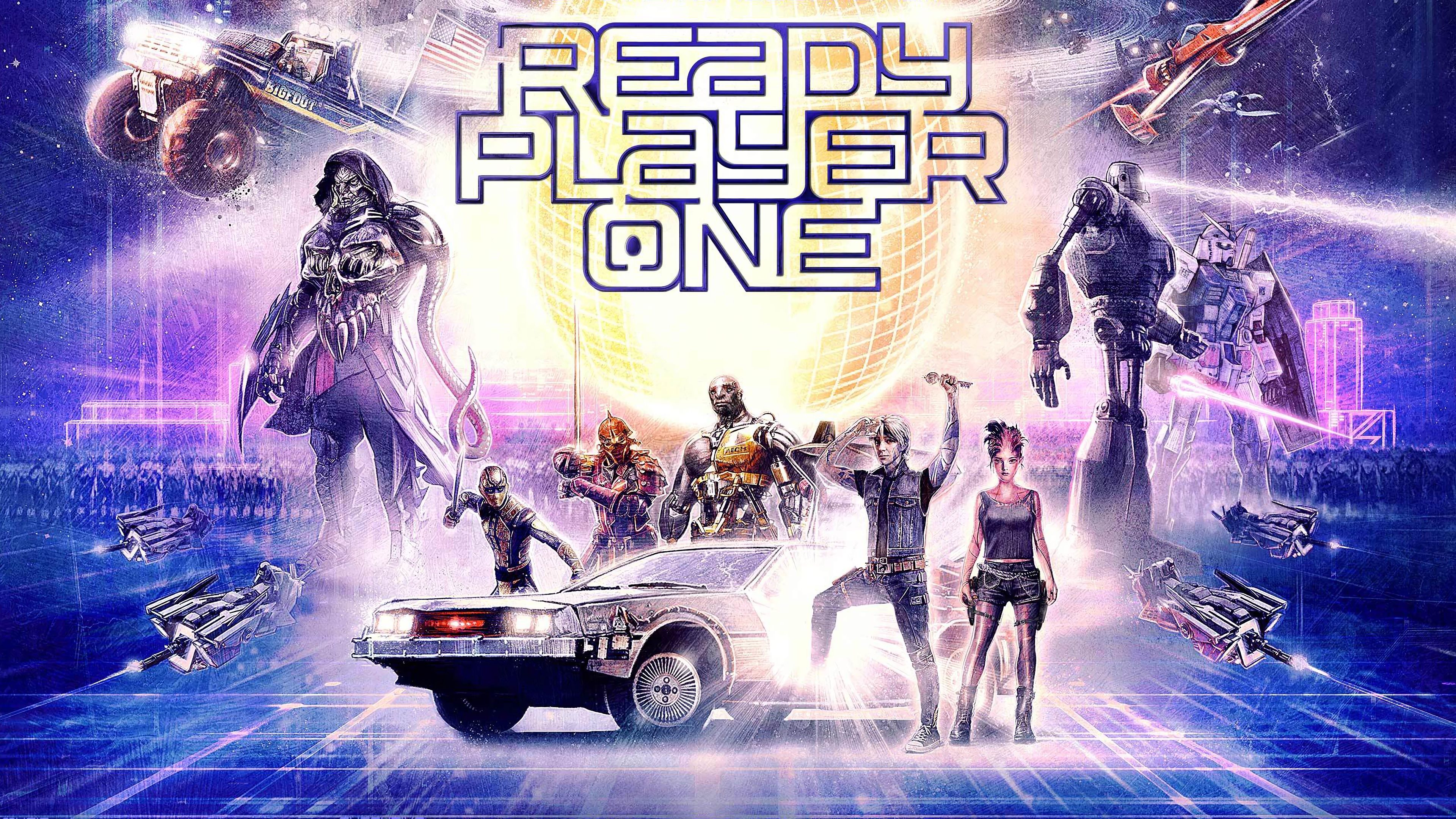 Ready Player One Characters Delorean Iron Giant Gundam